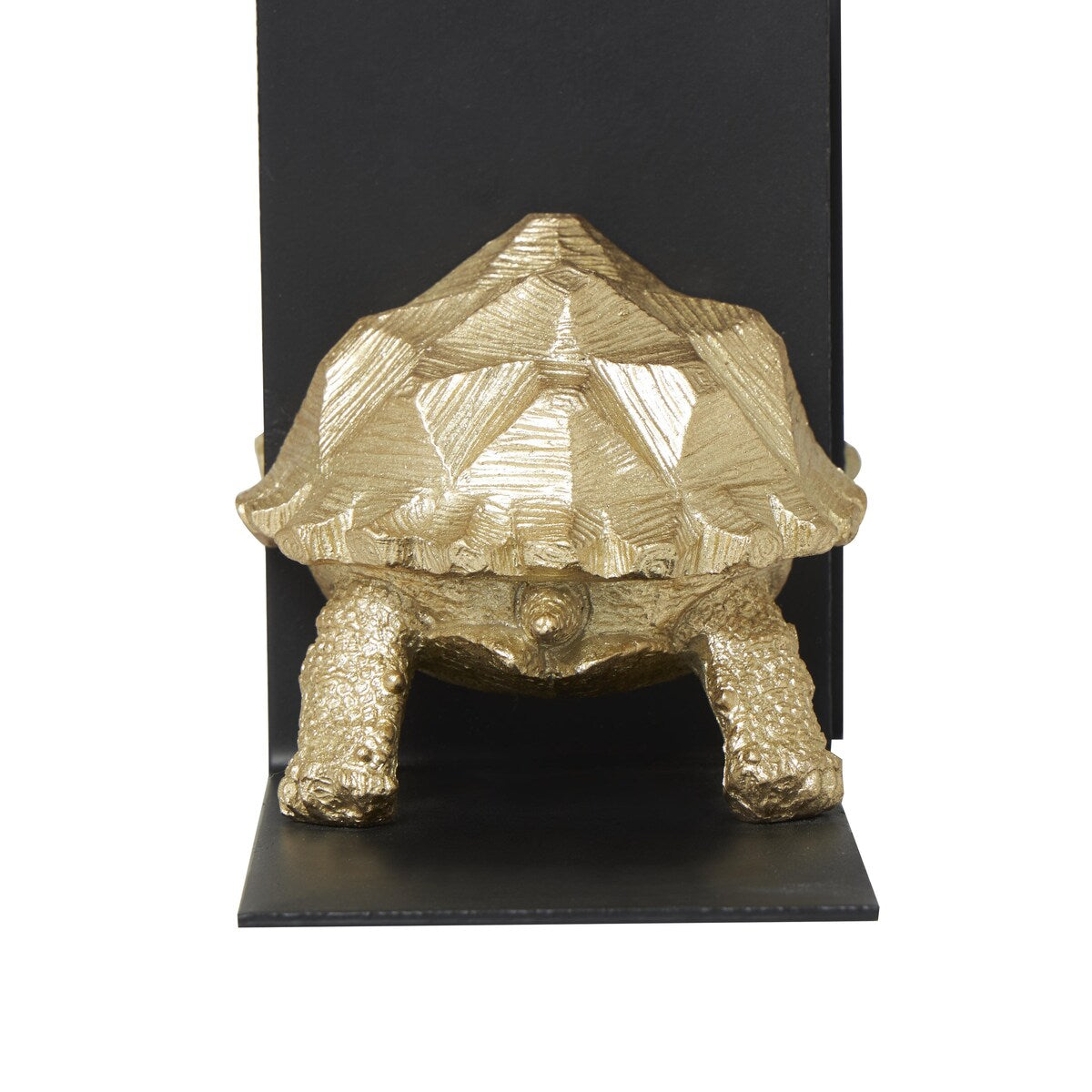 Polystone Turtle Decorative Bookends with Black Stands - Set of 2 Brass - CosmoLiving by Cosmopolitan