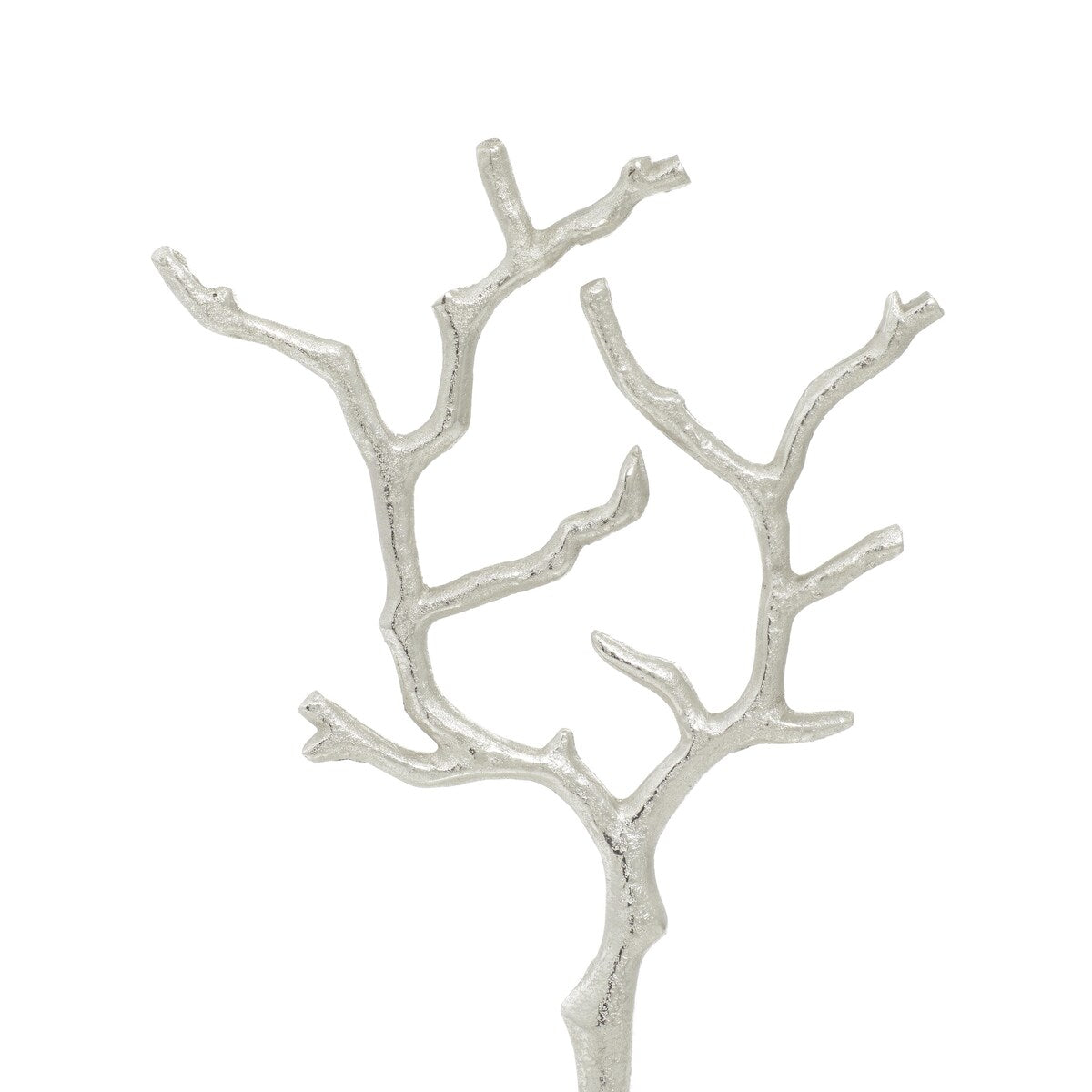 Marble Tree Jewelry Stand with Rectangular Base - Gold or Silver - CosmoLiving by Cosmopolitan