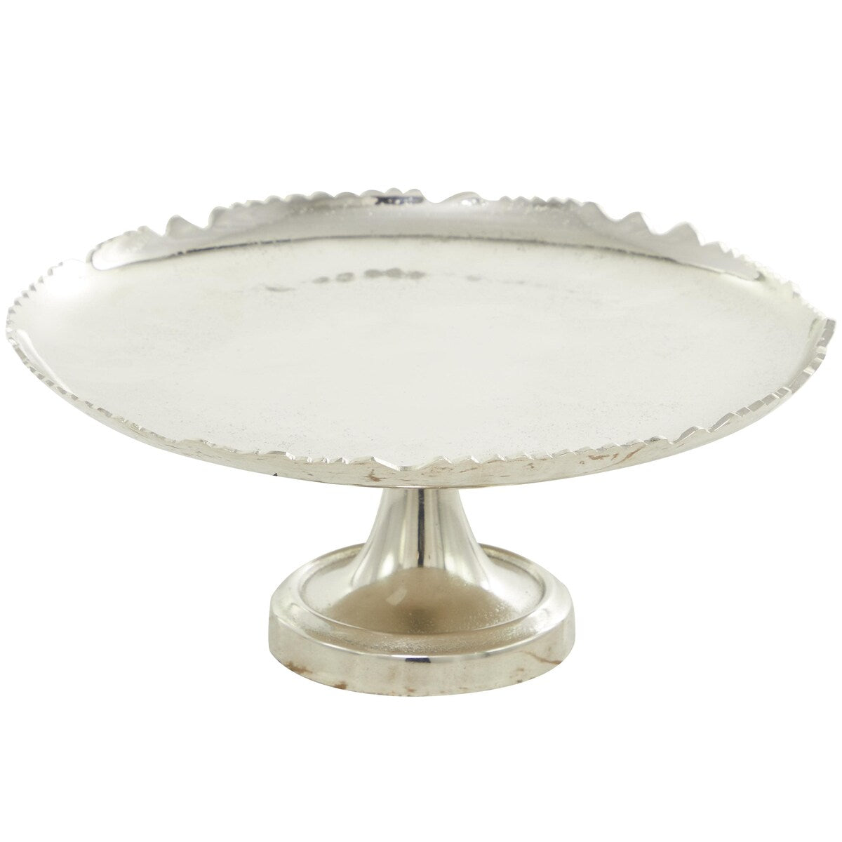 Aluminum Metal Cake Stand with Pedestal Base - Silver or Gold - CosmoLiving by Cosmopolitan