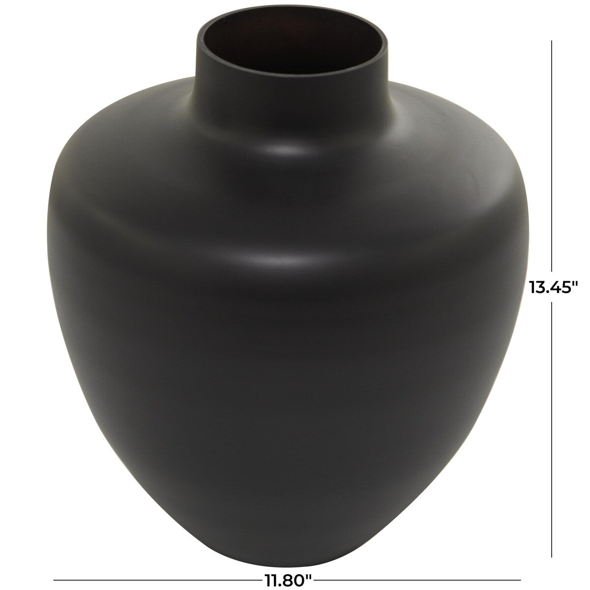 Glass Decorative Vase - Black - The Novogratz