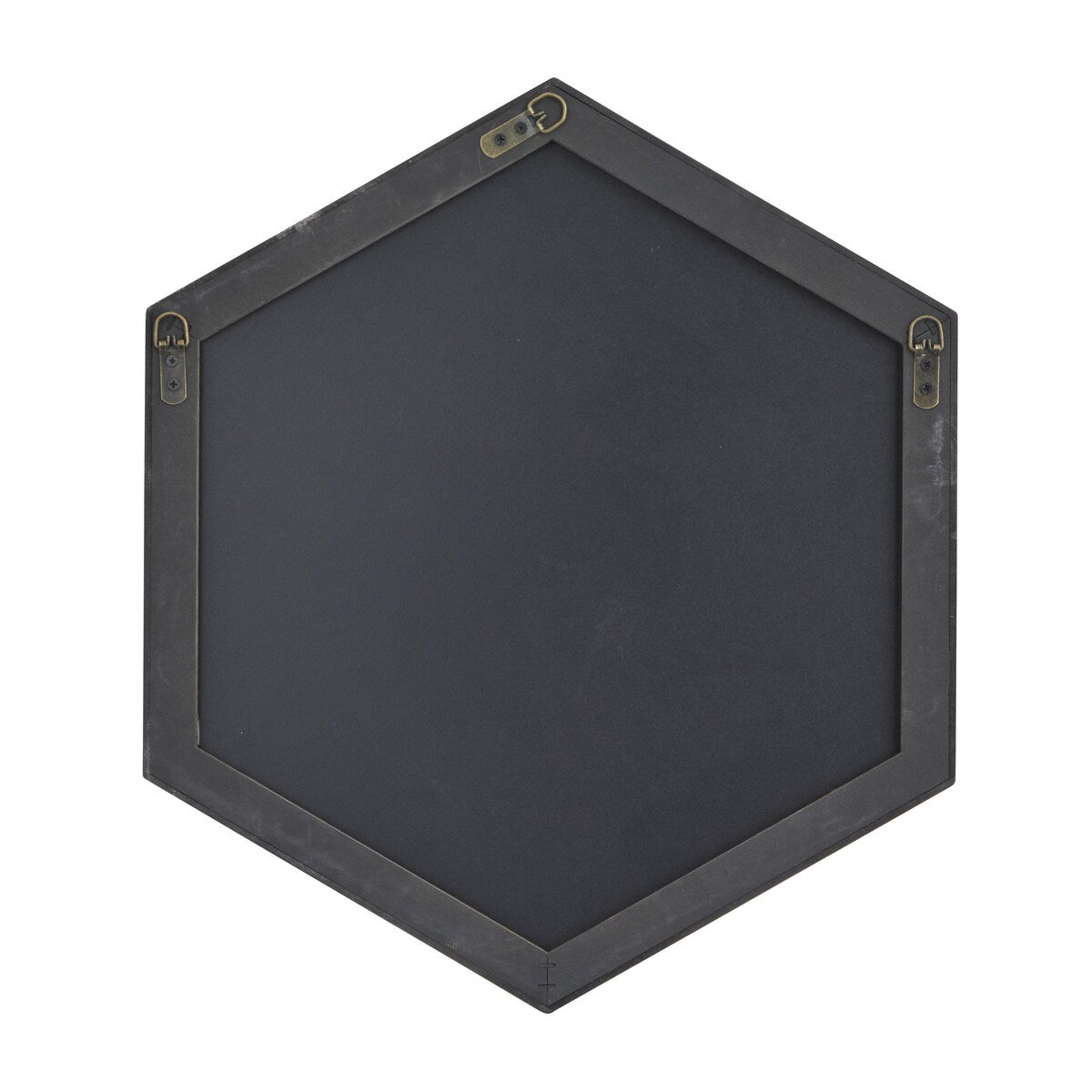 Wooden Hexagon Room Wall Mirror with Thin Minimalistic Frame - Black or Gold - CosmoLiving by Cosmopolitan