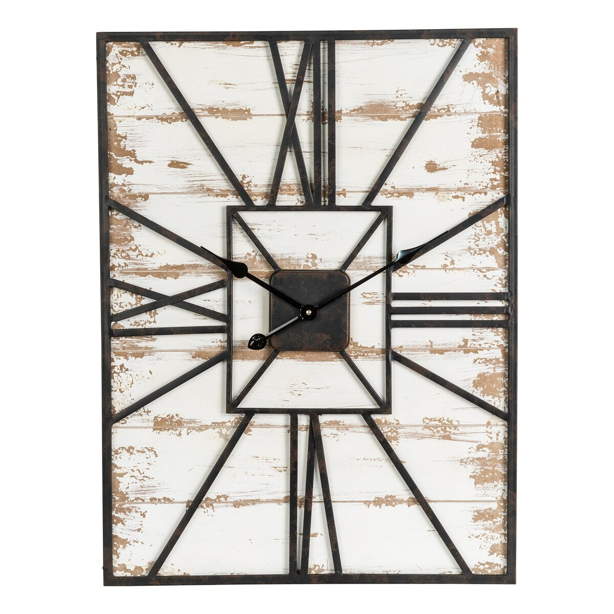 Glitzhome Antique Farmhouse Oversized Wooden Wall Clock - 24 x 31.5 x 2 - 32H