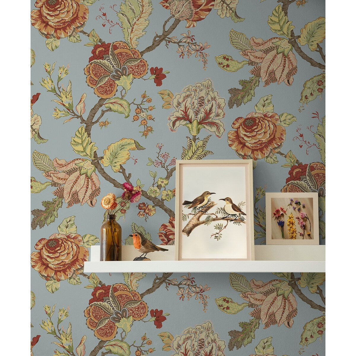 NextWall Kianna Jacobean Peel and Stick Wallpaper