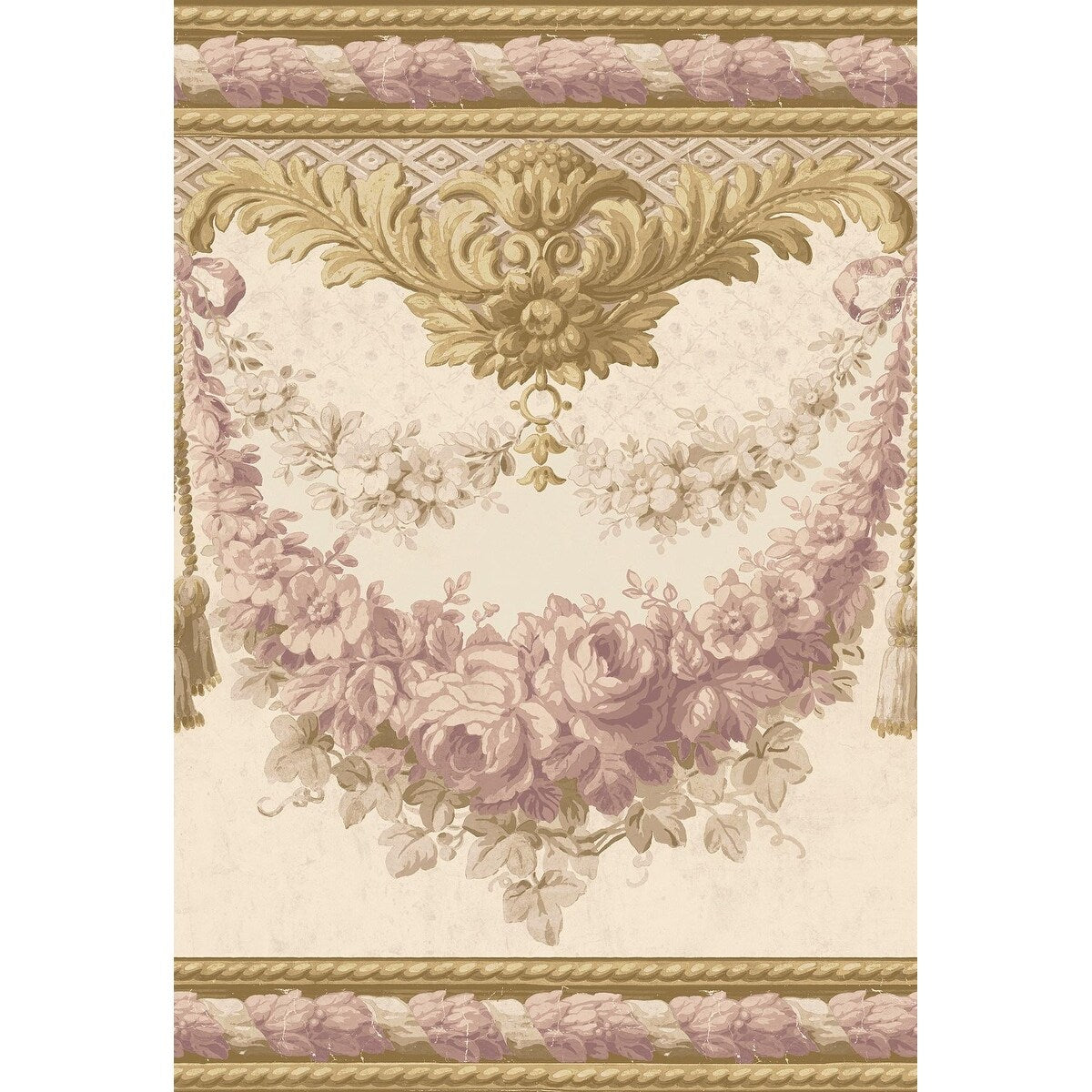 Seabrook Designs Scarborough Floral Drape Unpasted Wallpaper Border