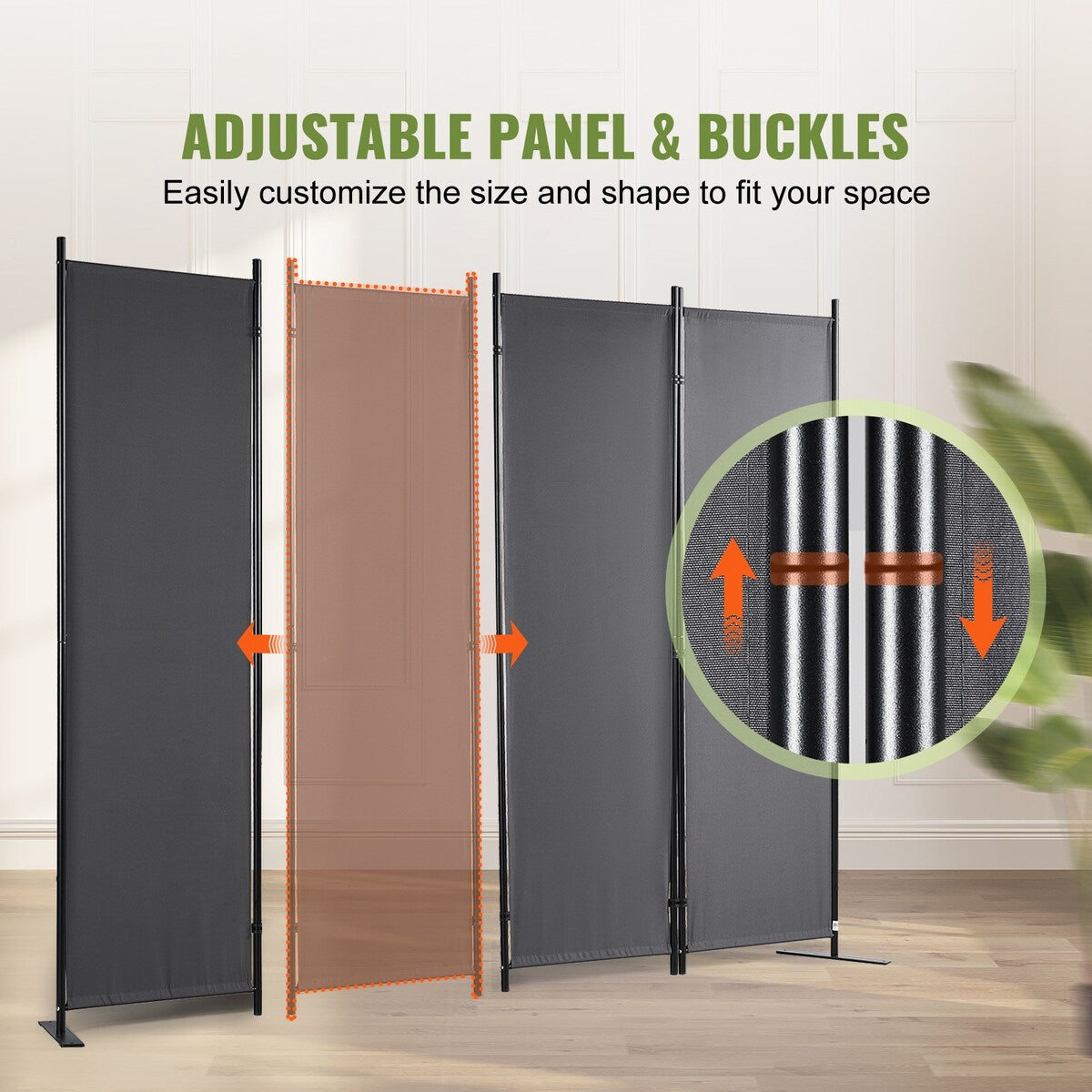 VEVOR Room Divider Folding Privacy Screens Divider Stand