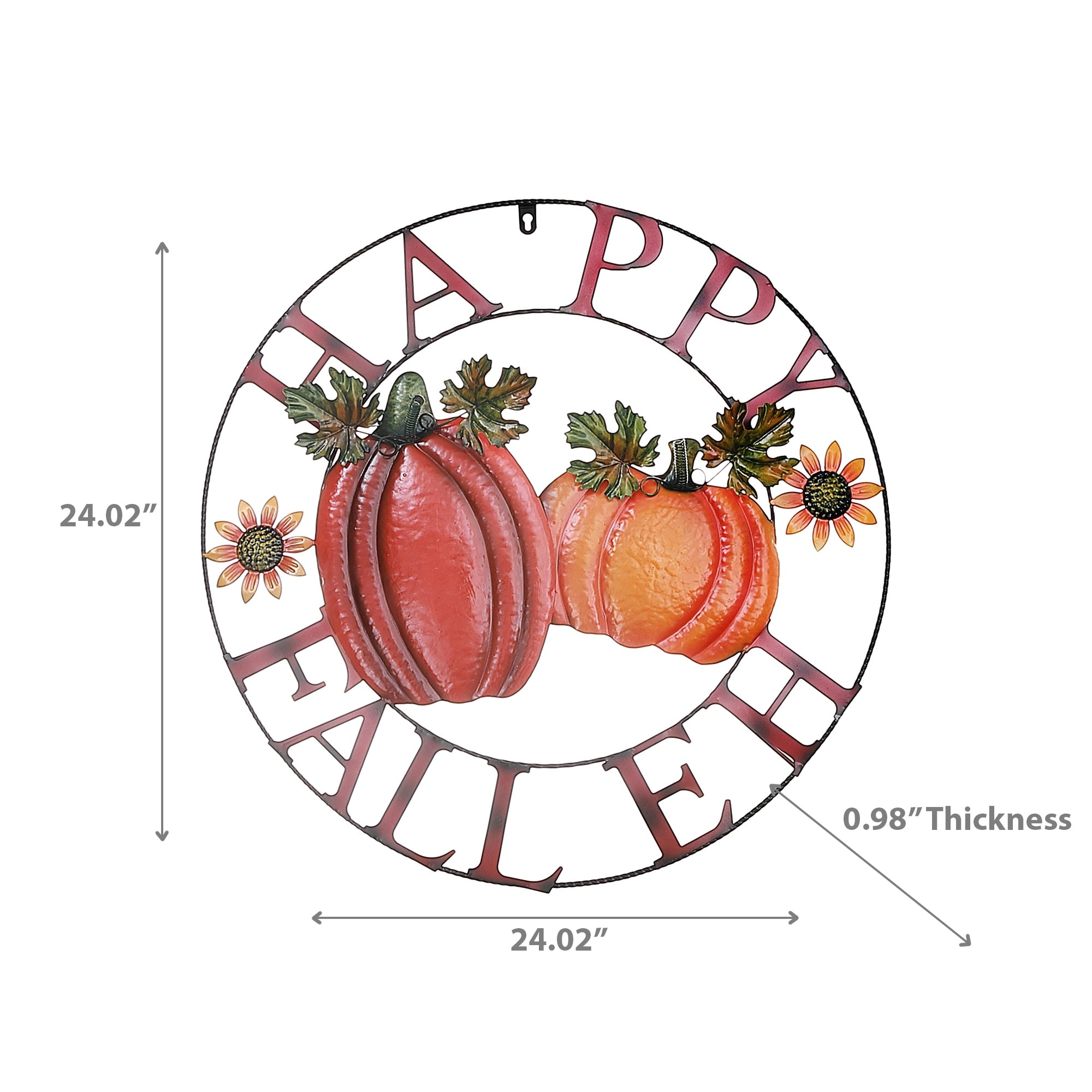 24 Pumpkin Wheel Wall Decor Happy Fall Eh