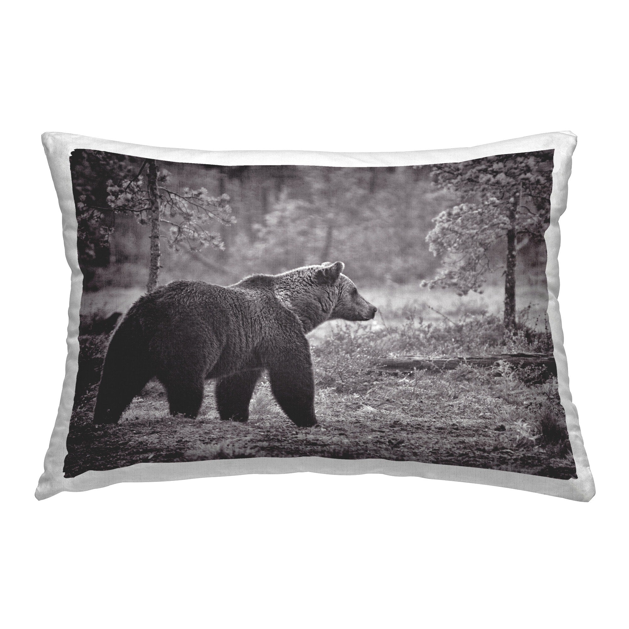 Stupell Bear Stepping in Forest Decorative Printed Throw Pillow Design by Jasper Huish