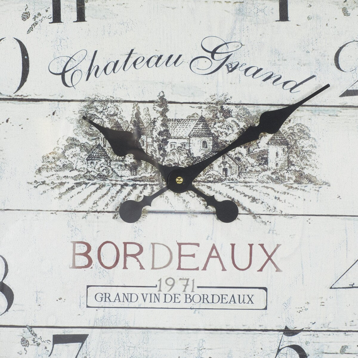 Metal Decorative Wall Clock with Bordeaux - Roche River Decor