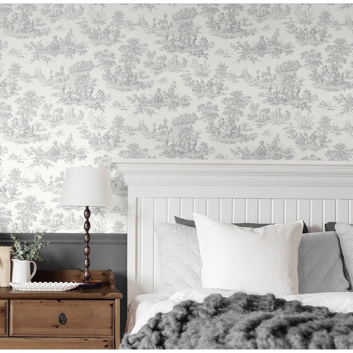 NextWall Chateau Toile Peel and Stick Wallpaper