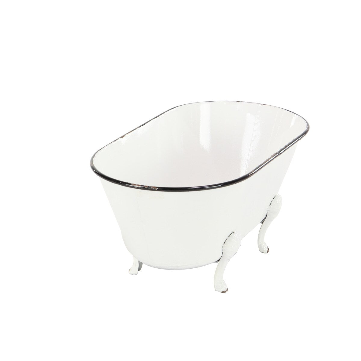 Metal Bathtub Indoor Outdoor Planter - White - Roche River Decor