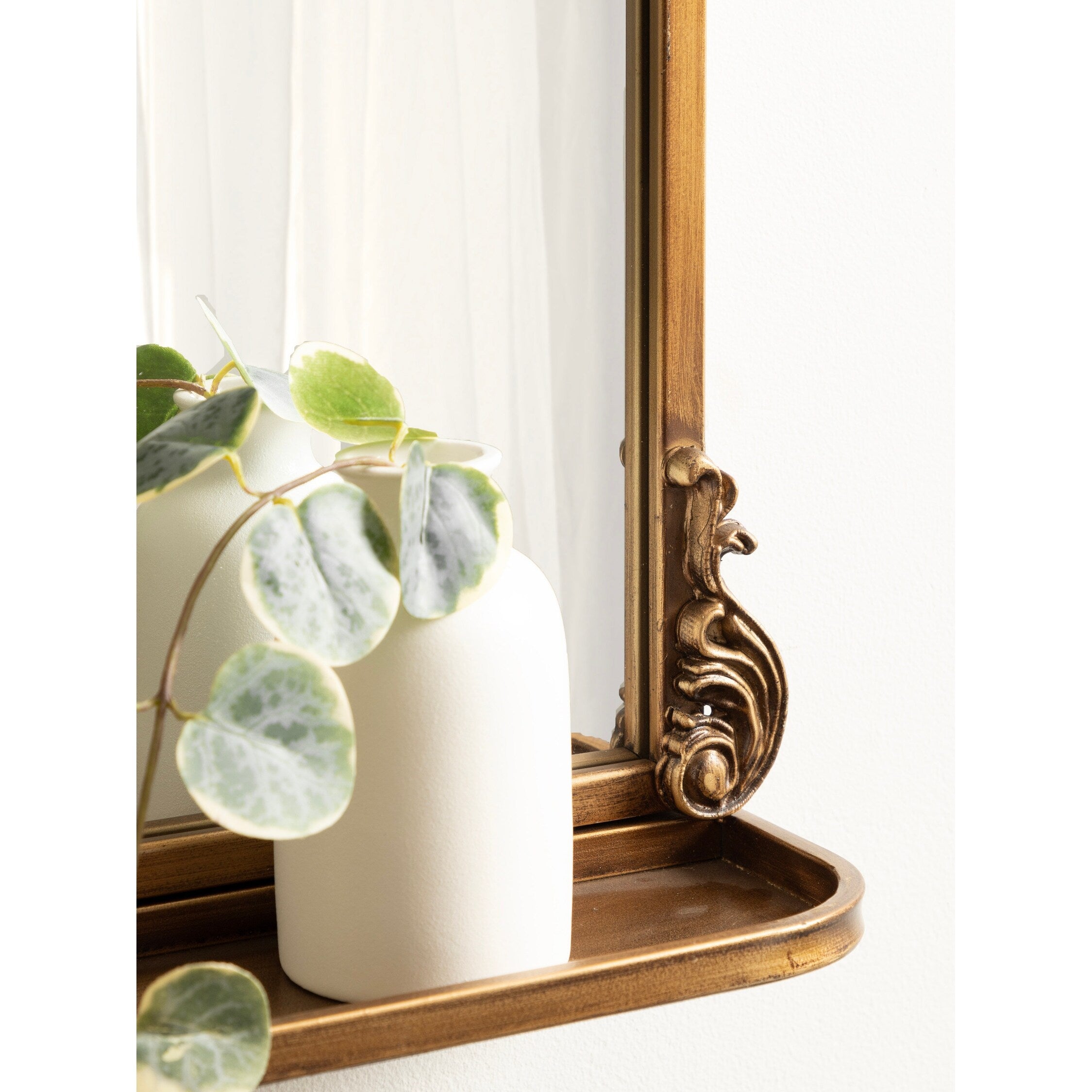 Kate and Laurel Arendahl Traditional Arch Mirror with Shelf