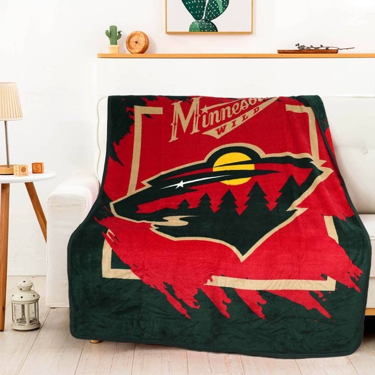 NHL Minnesota Wild Dimensional Micro Raschel Throw Blanket