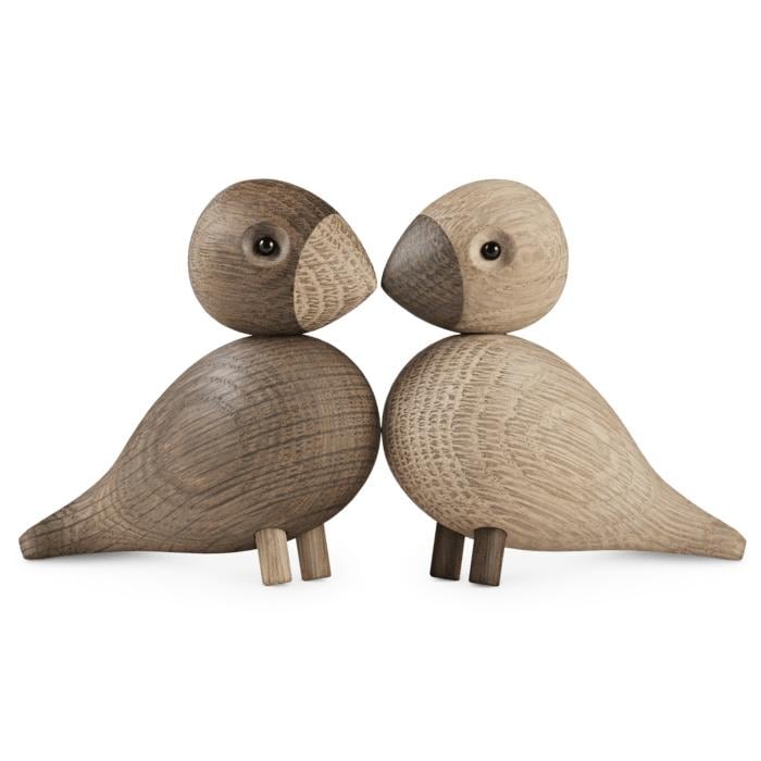 Kay Bojesen Lovebirds Pair, Oak/Smoked Oak - 3.5