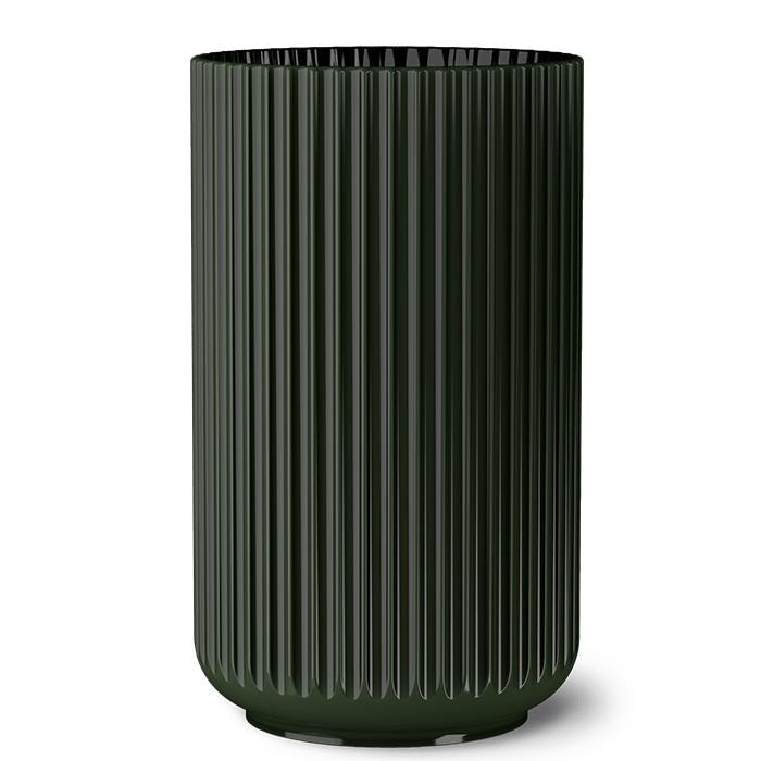 Lyngby Porceln Vase, Dark Green - H: 12.2