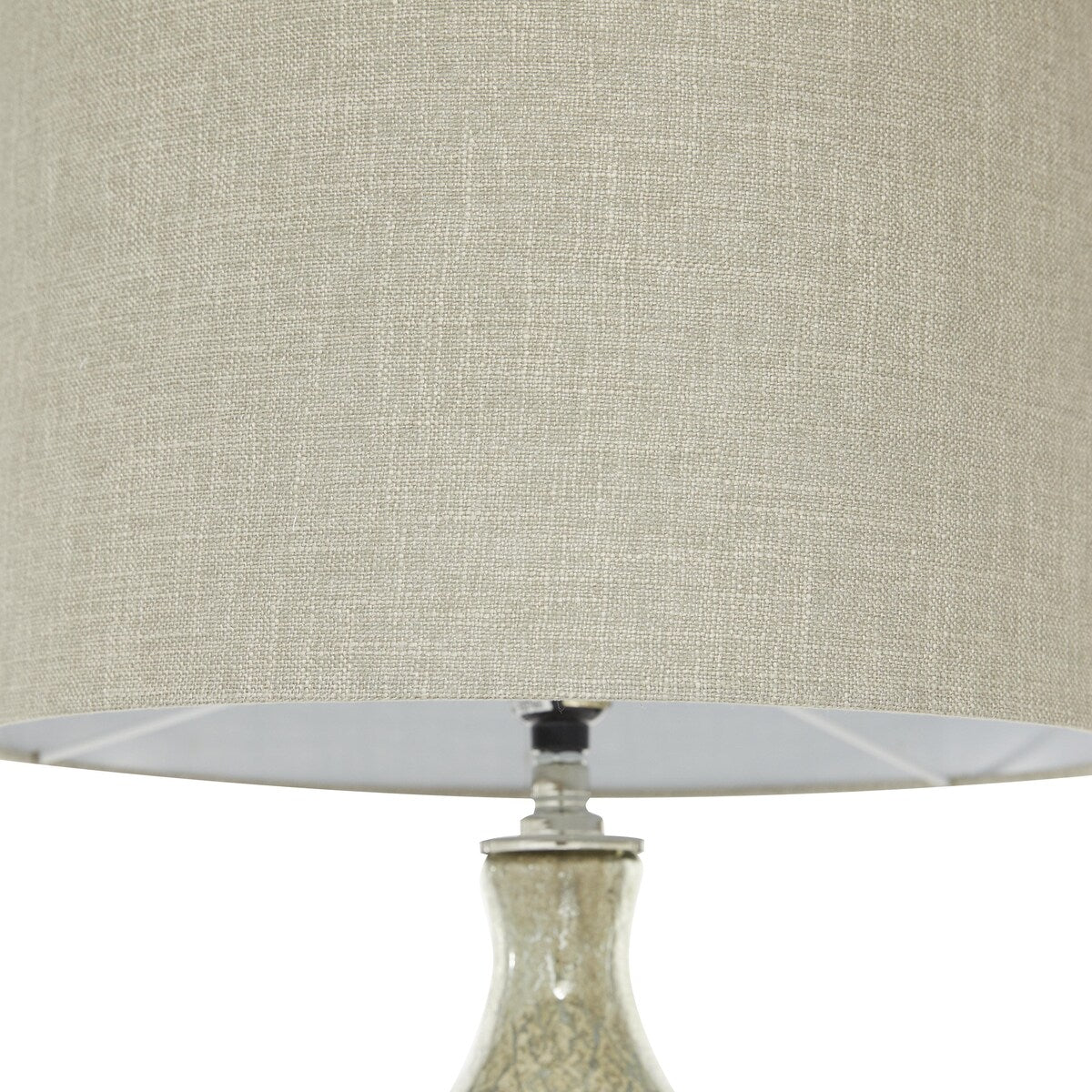 Glass Room Table Lamp with Faux Mercury Glass Finish - Silver - Roche River Decor