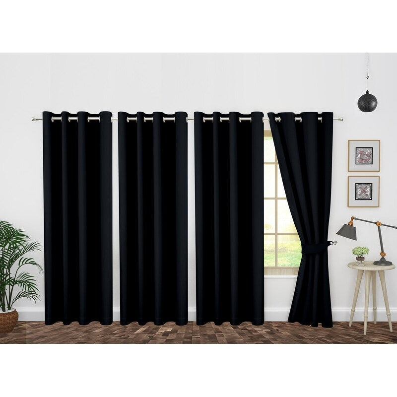 Polyester Insulated Blackout Curtains by Ample Decor- 4 Panels