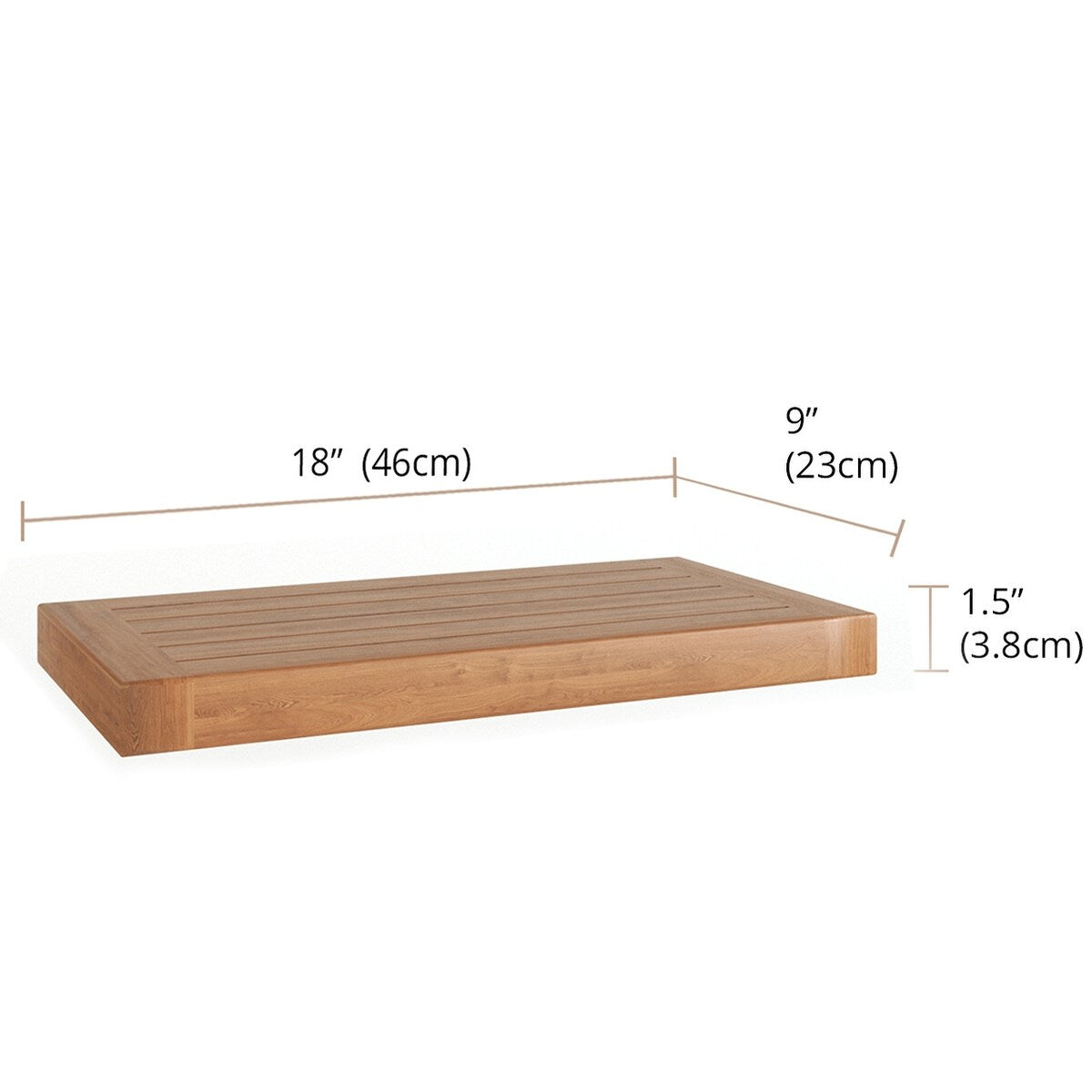 Moa Floating Teak Wall Shelf