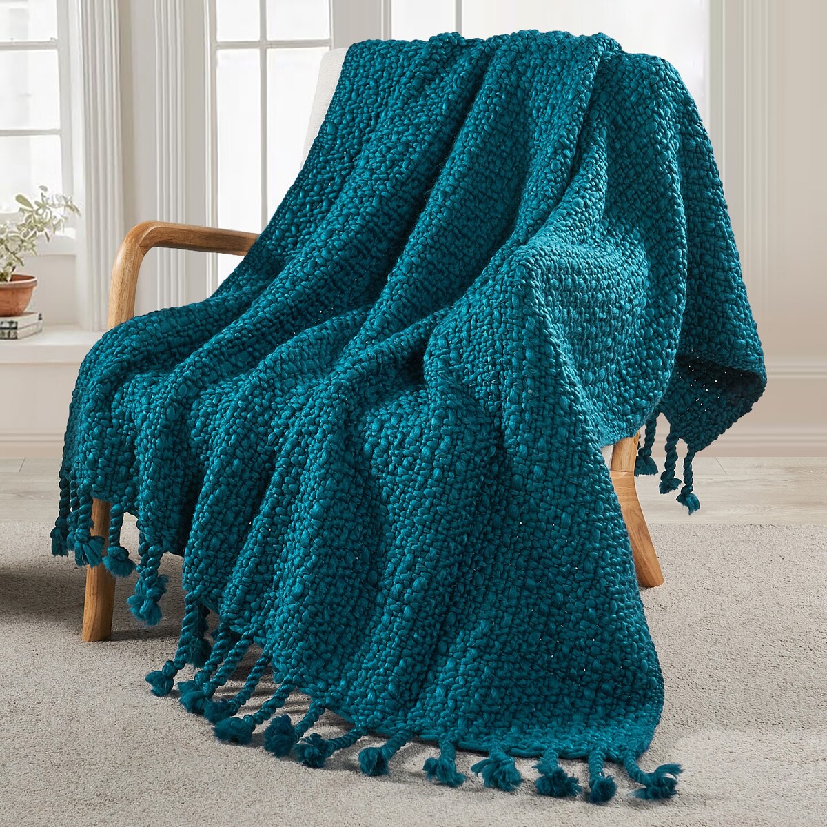 Home Soft Things Basket Weave Throw Super Soft Warm Blanket