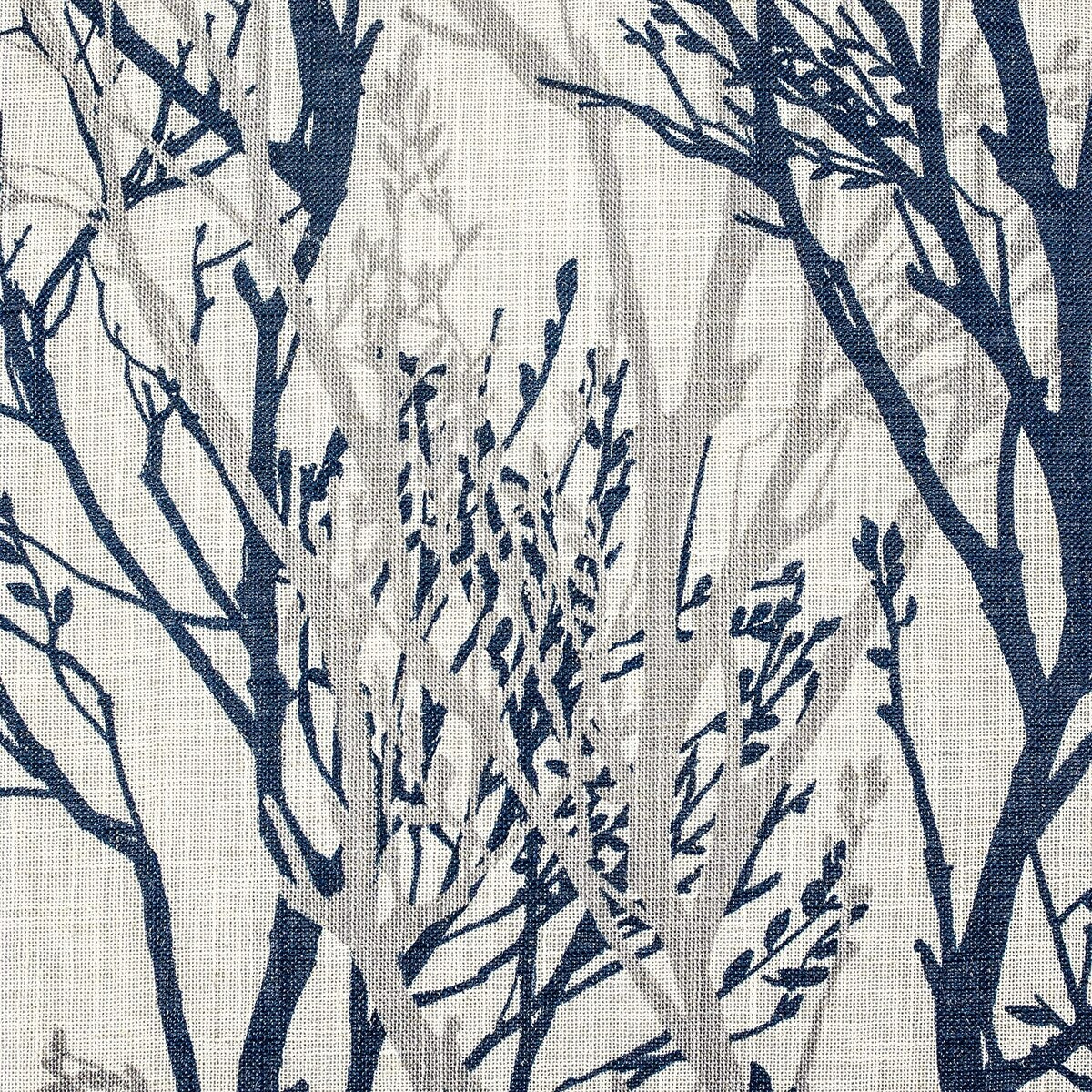 DriftAway Tree Branch Linen Blend Abstract Ink Printing Lined Window Curtain Valance