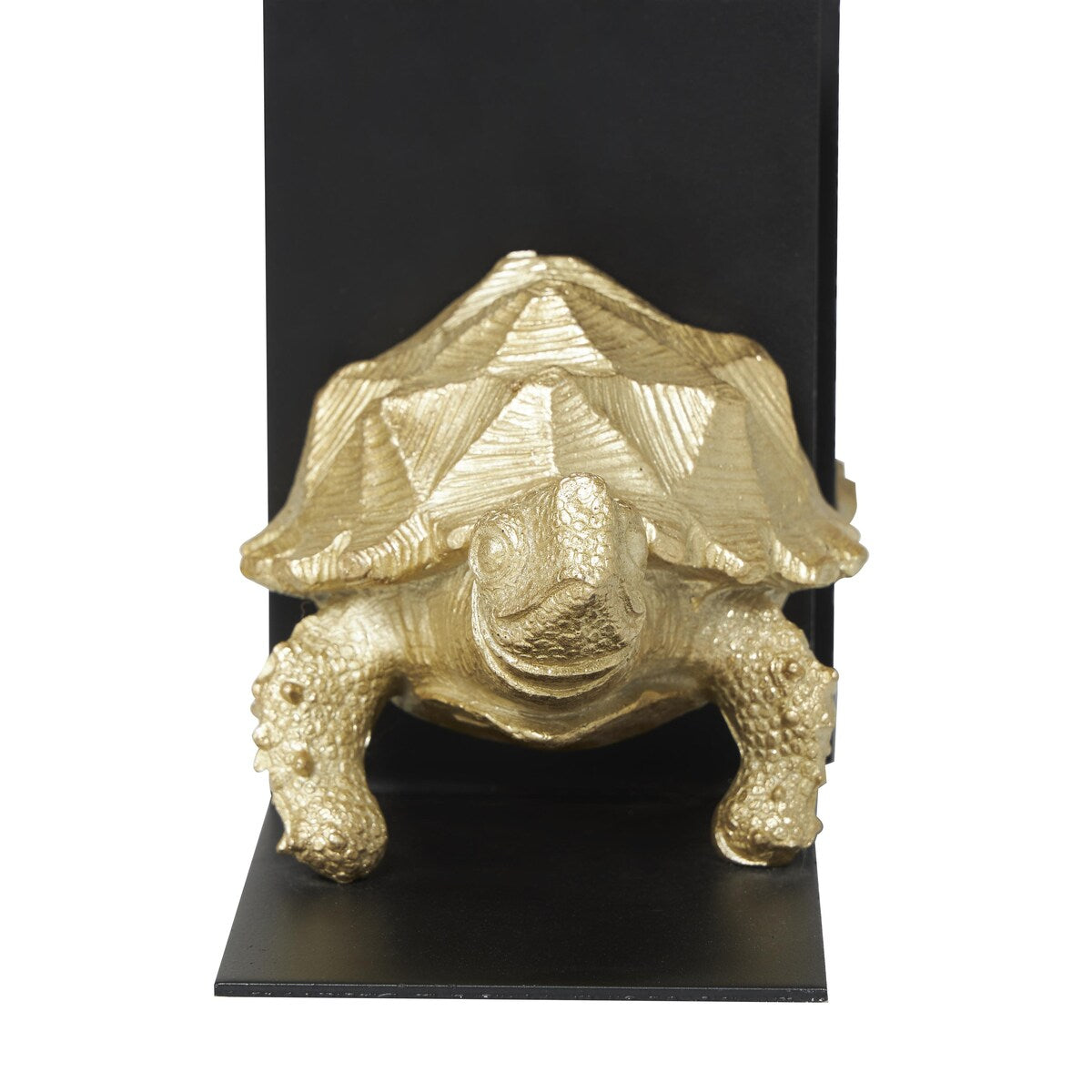 Polystone Turtle Decorative Bookends with Black Stands - Set of 2 Brass - CosmoLiving by Cosmopolitan