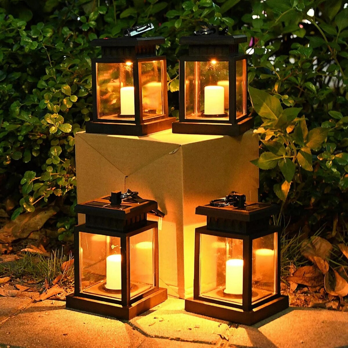 Solar Lantern Hanging Light LED Waterproof Yard Outdoor Yard Lamp