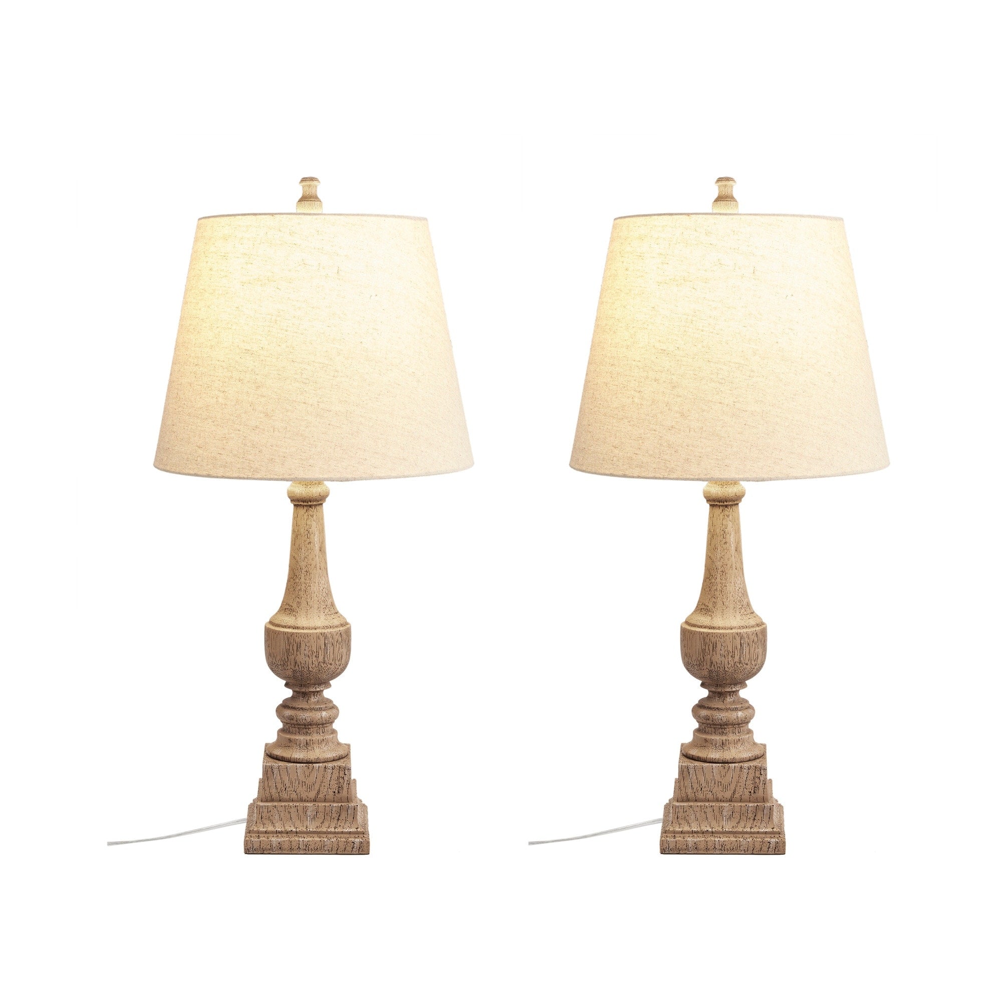 Martha Stewart Provencal 29H Resin Table Lamp Set of 2