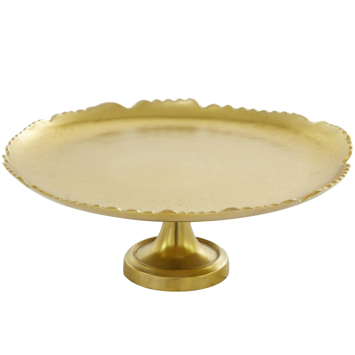 Aluminum Metal Cake Stand with Pedestal Base - Silver or Gold - CosmoLiving by Cosmopolitan