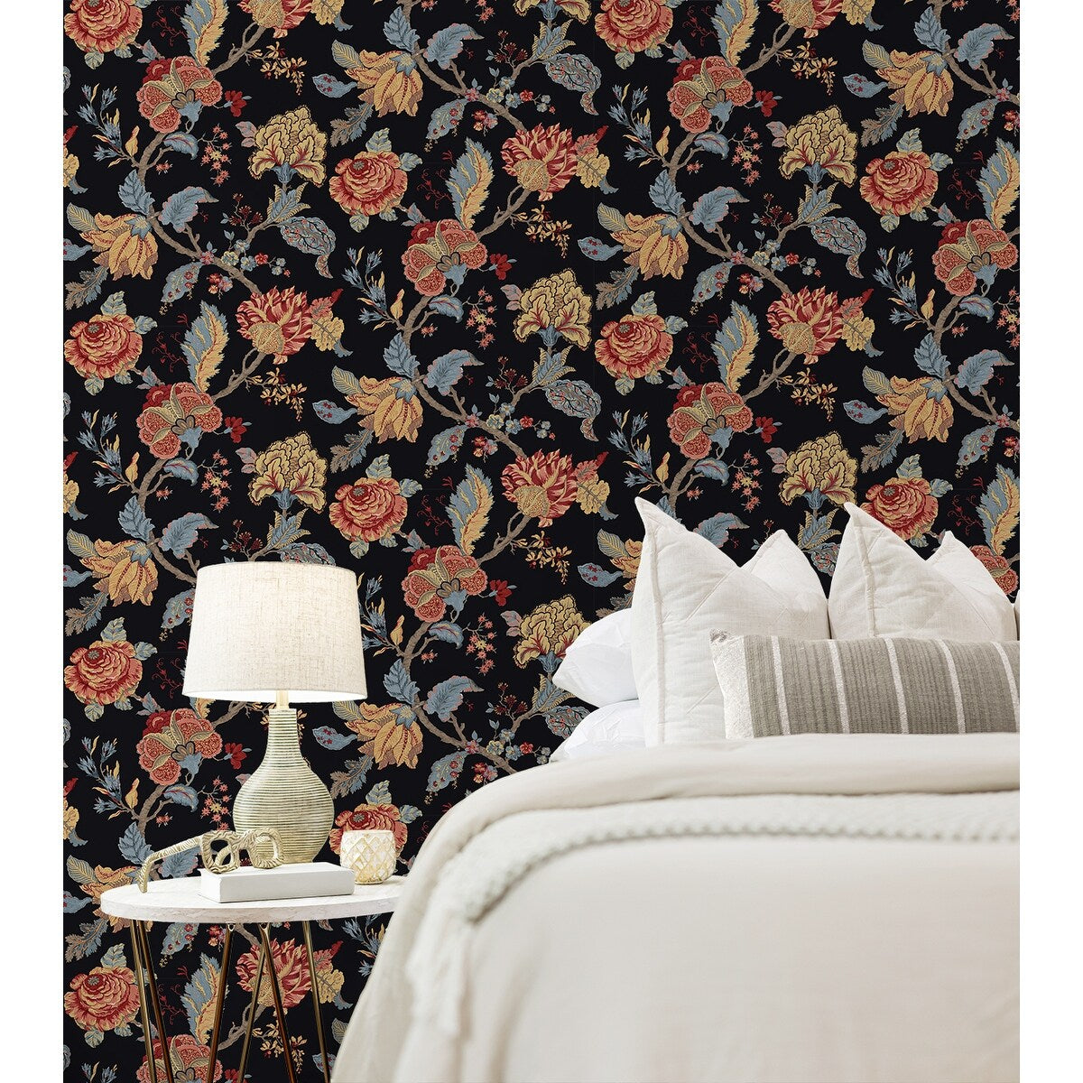 NextWall Kianna Jacobean Peel and Stick Wallpaper