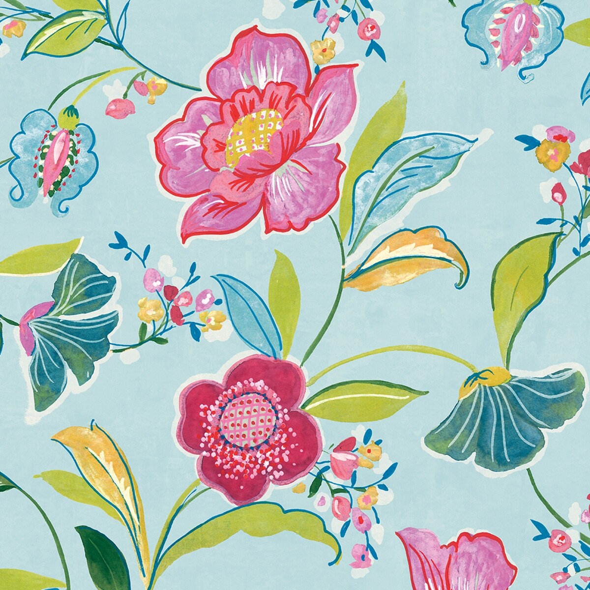 NextWall Painterly Floral Peel and Stick Wallpaper