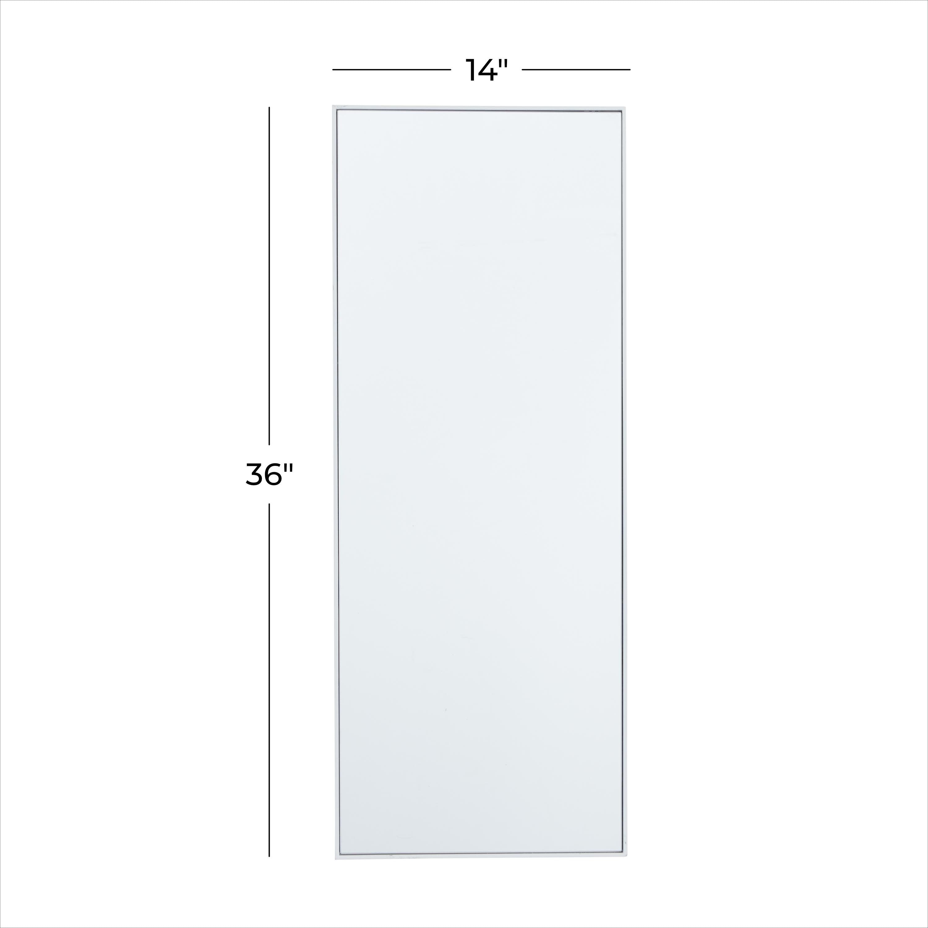 Wood Room Wall Mirror with Thin Minimalistic Frame - Black, White or Gold - Roche River Decor