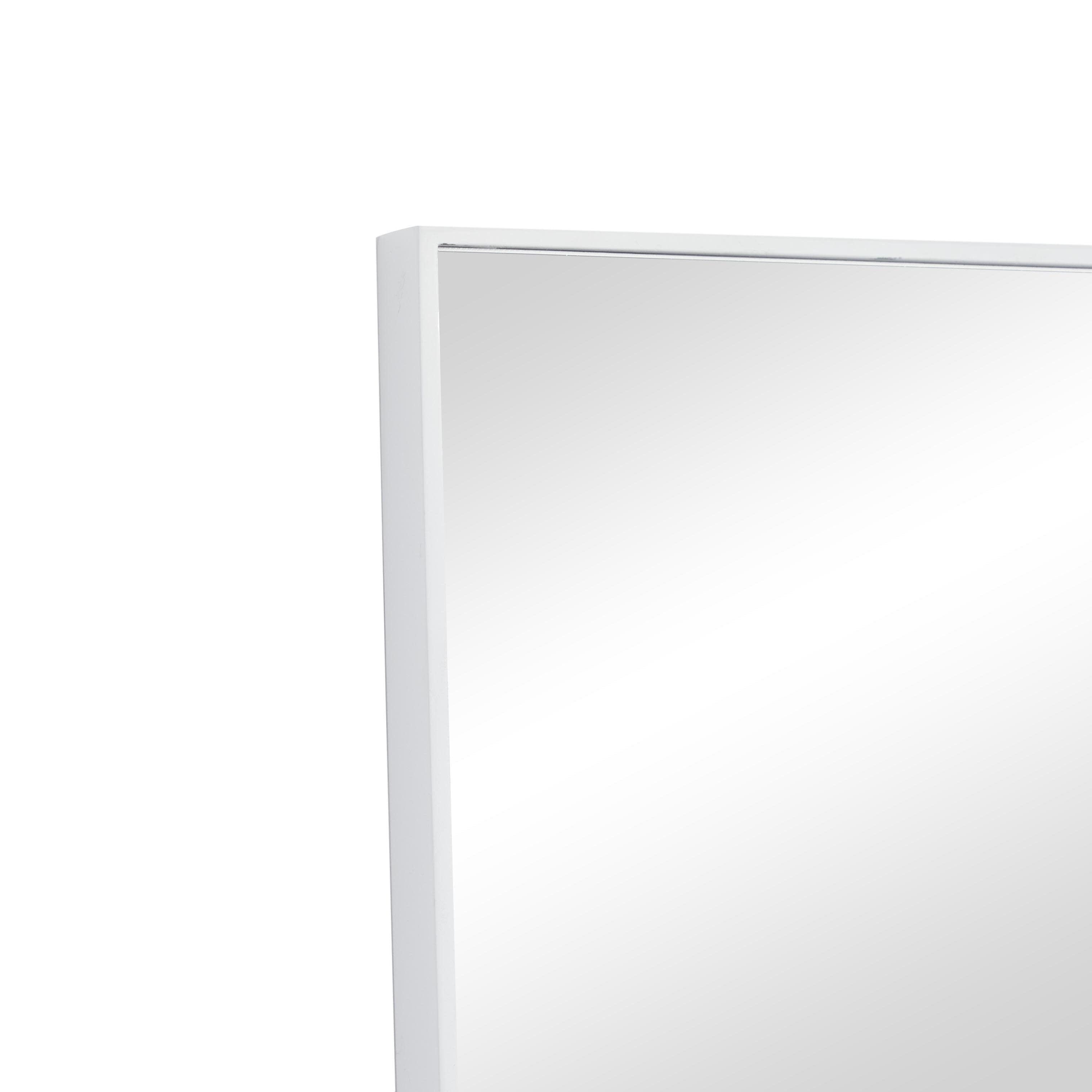 Wood Room Wall Mirror with Thin Minimalistic Frame - Black, White or Gold - Roche River Decor