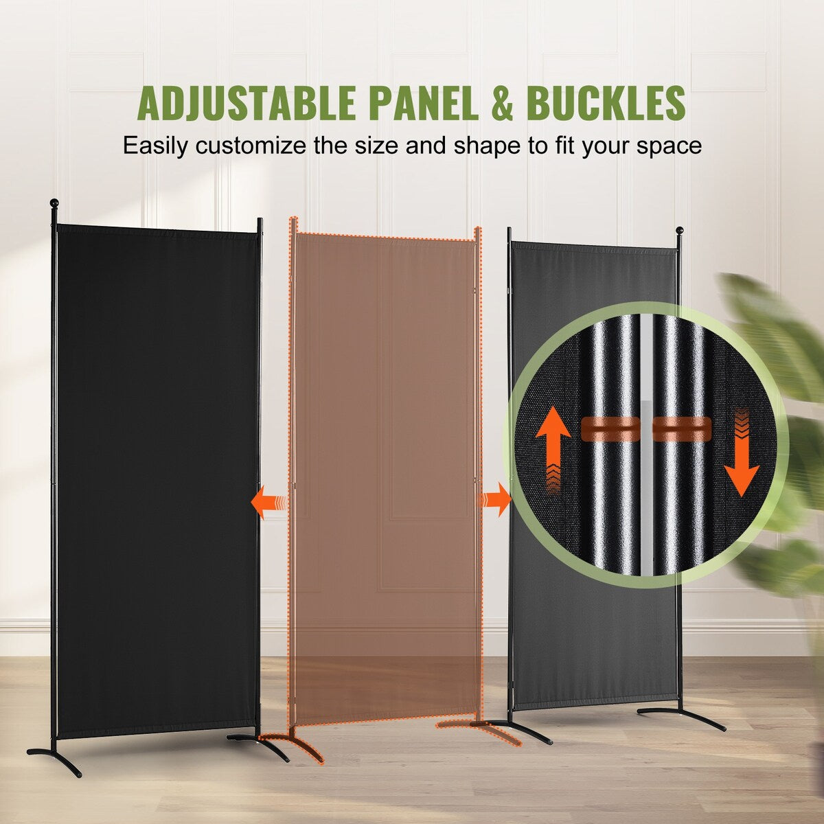 VEVOR Room Divider Folding Privacy Screens Divider Stand