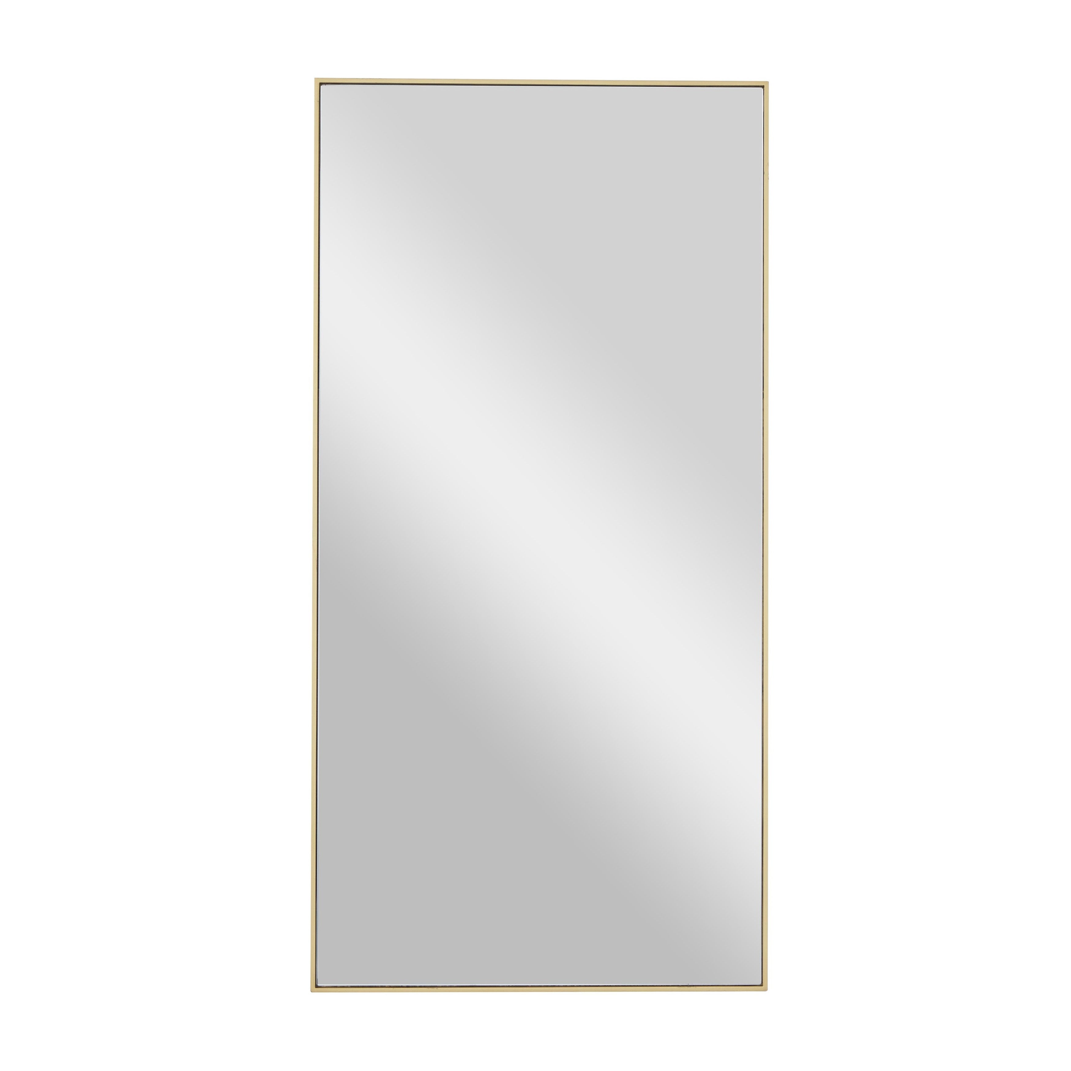 Wood Room Wall Mirror with Thin Minimalistic Frame - Black, White or Gold - Roche River Decor