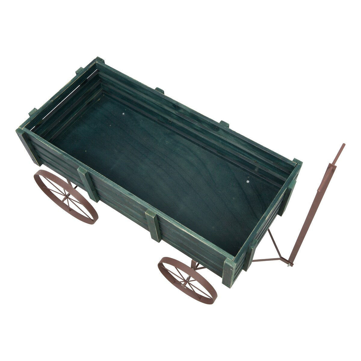 Goldcoast 51 Rustic Wagon Garden Planter with Metal Wheels