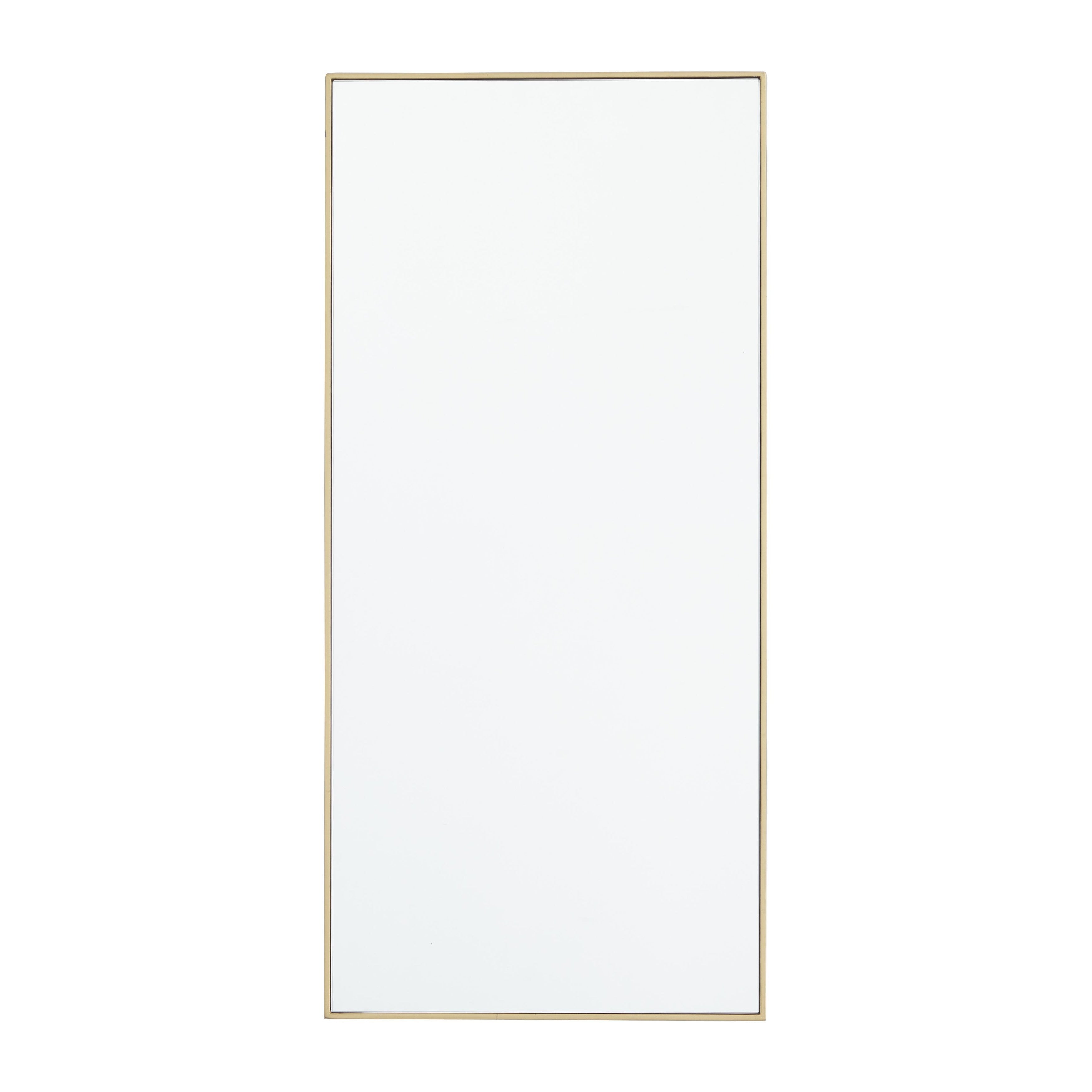 Wood Room Wall Mirror with Thin Minimalistic Frame - Black, White or Gold - Roche River Decor