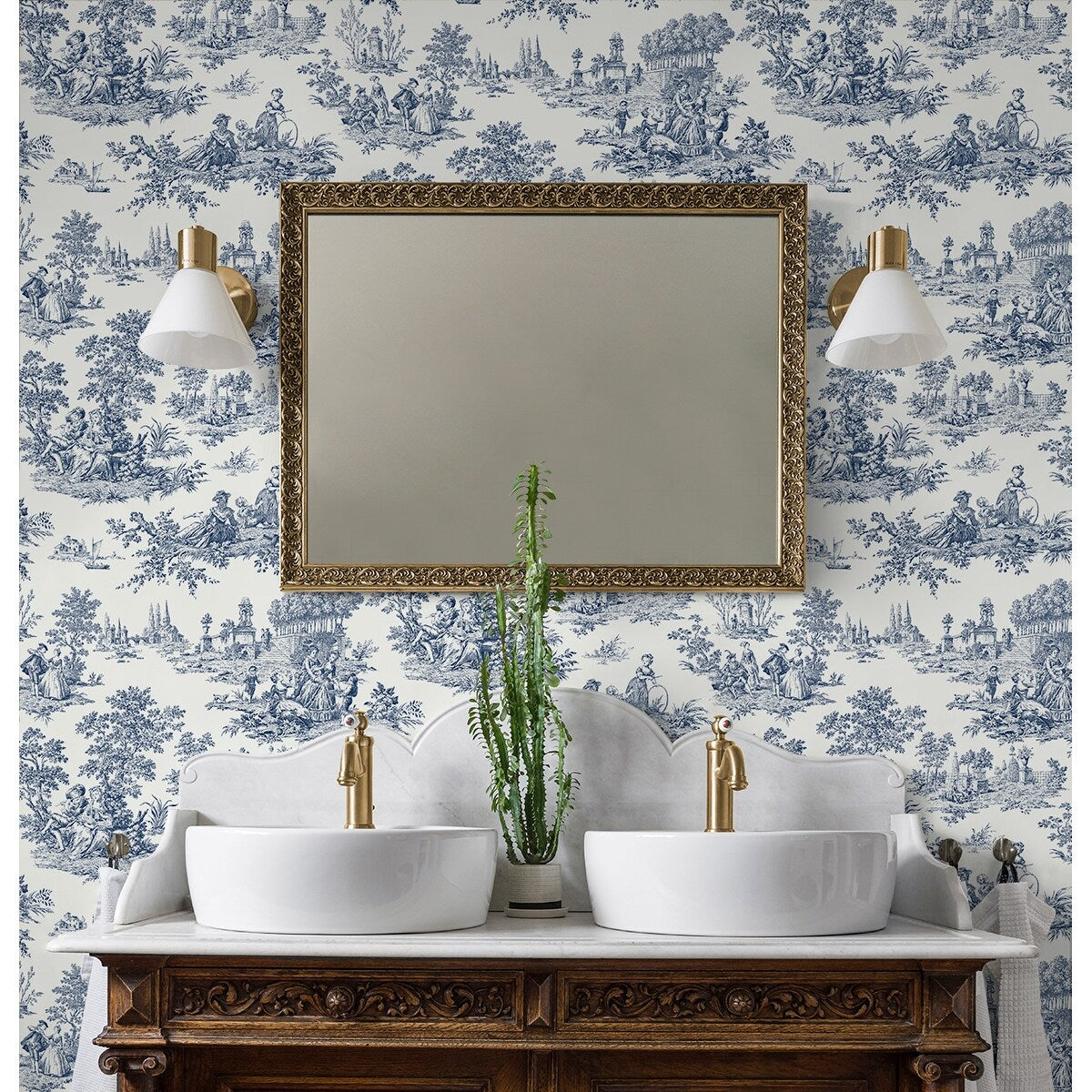 NextWall Chateau Toile Peel and Stick Wallpaper