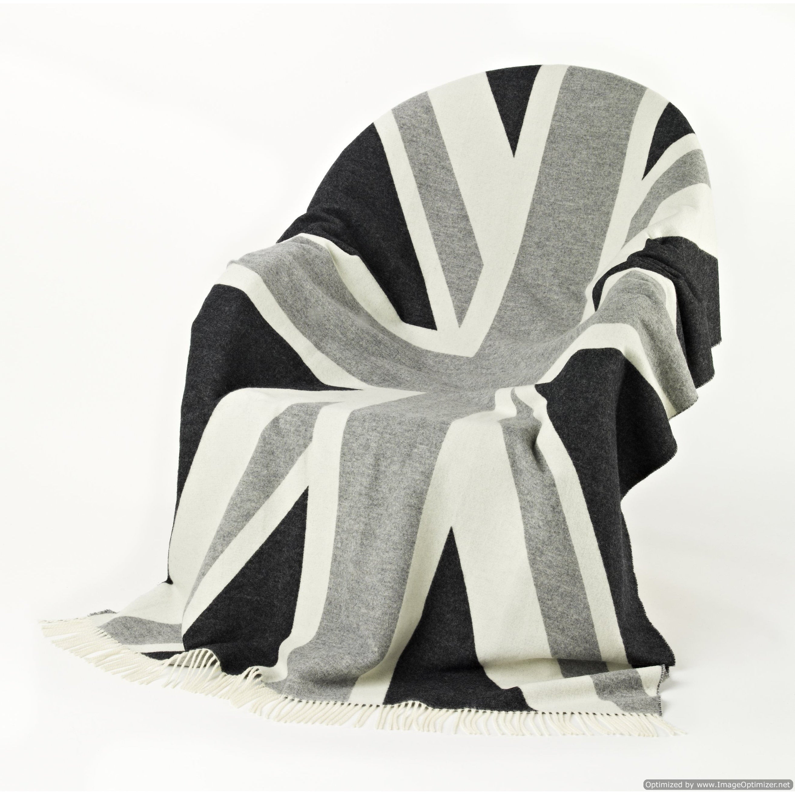 The Union Jack - Merino Lambswool Throw Blankets - Bronte Moon