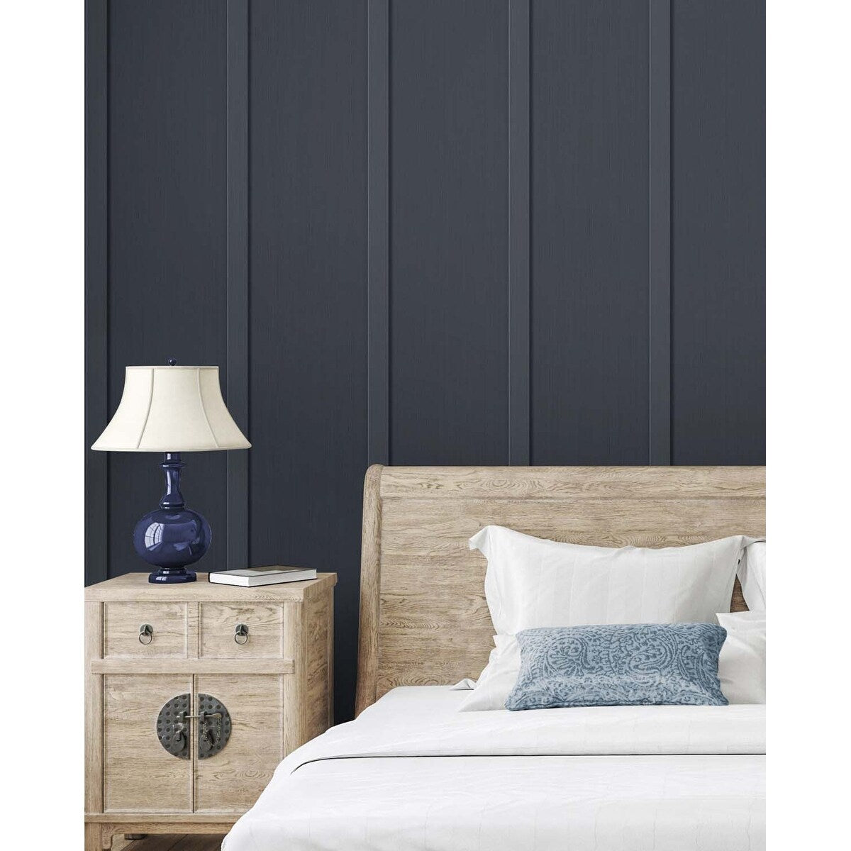 NextWall Faux Board & Batten Peel and Stick Wallpaper