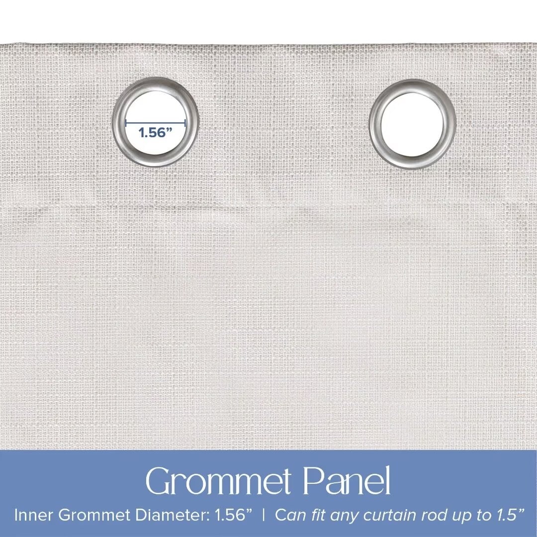 Textured Grid 100% Blackout Grommet Curtain Pair(2 Panels)