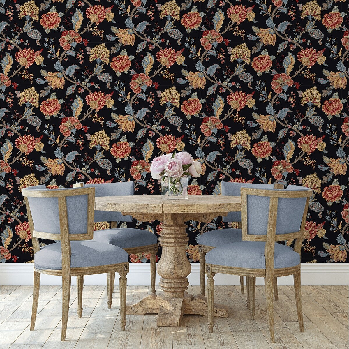 NextWall Kianna Jacobean Peel and Stick Wallpaper