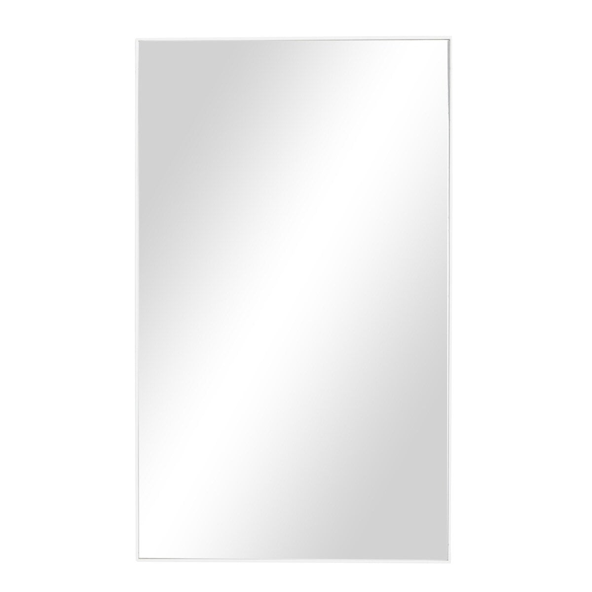 Wood Room Wall Mirror with Thin Minimalistic Frame - Black, White or Gold - Roche River Decor