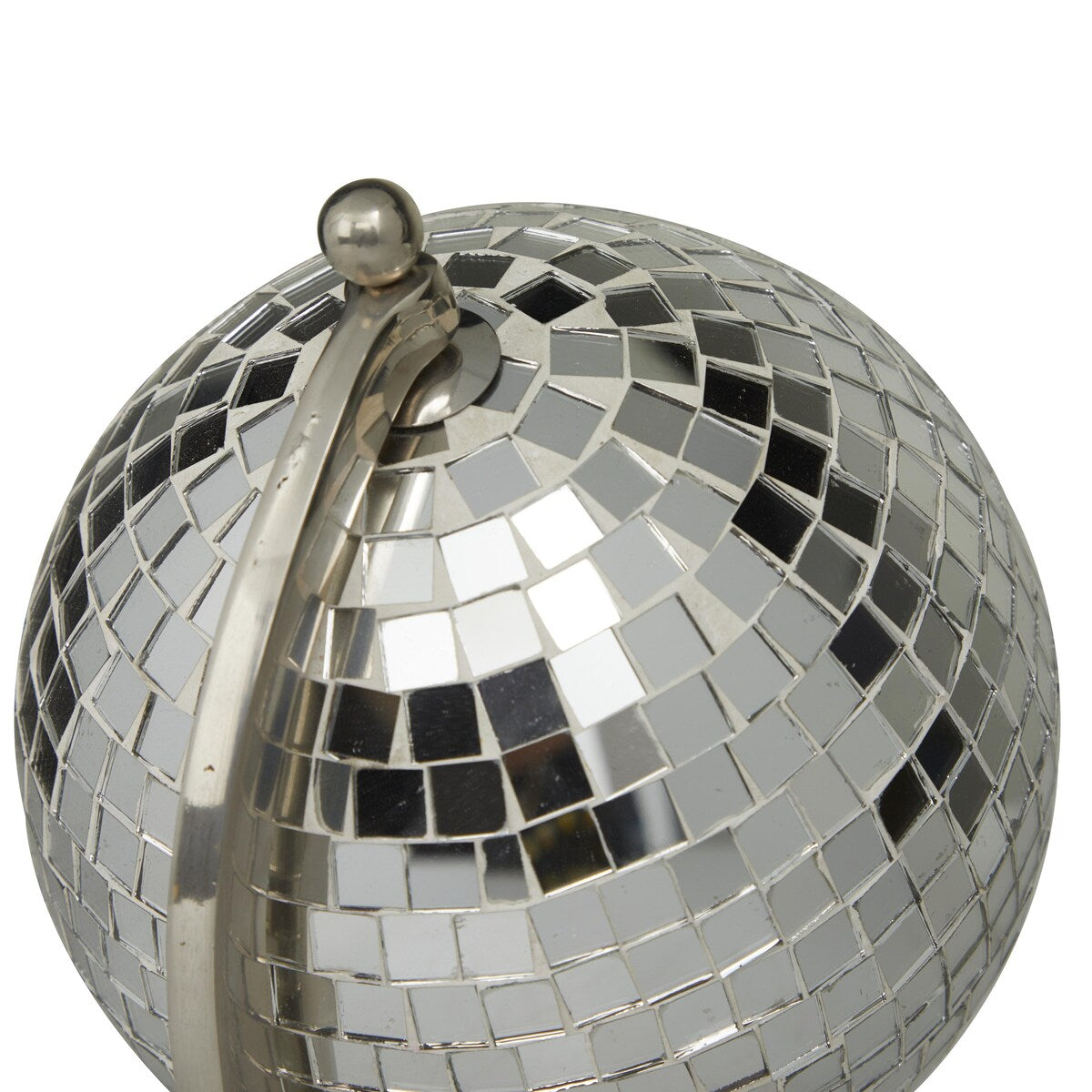 Stainless Steel Metal Disco Ball Style Globe - Silver or Gold - The Novogratz