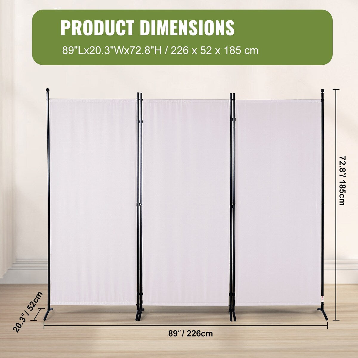 VEVOR Room Divider Folding Privacy Screens Divider Stand