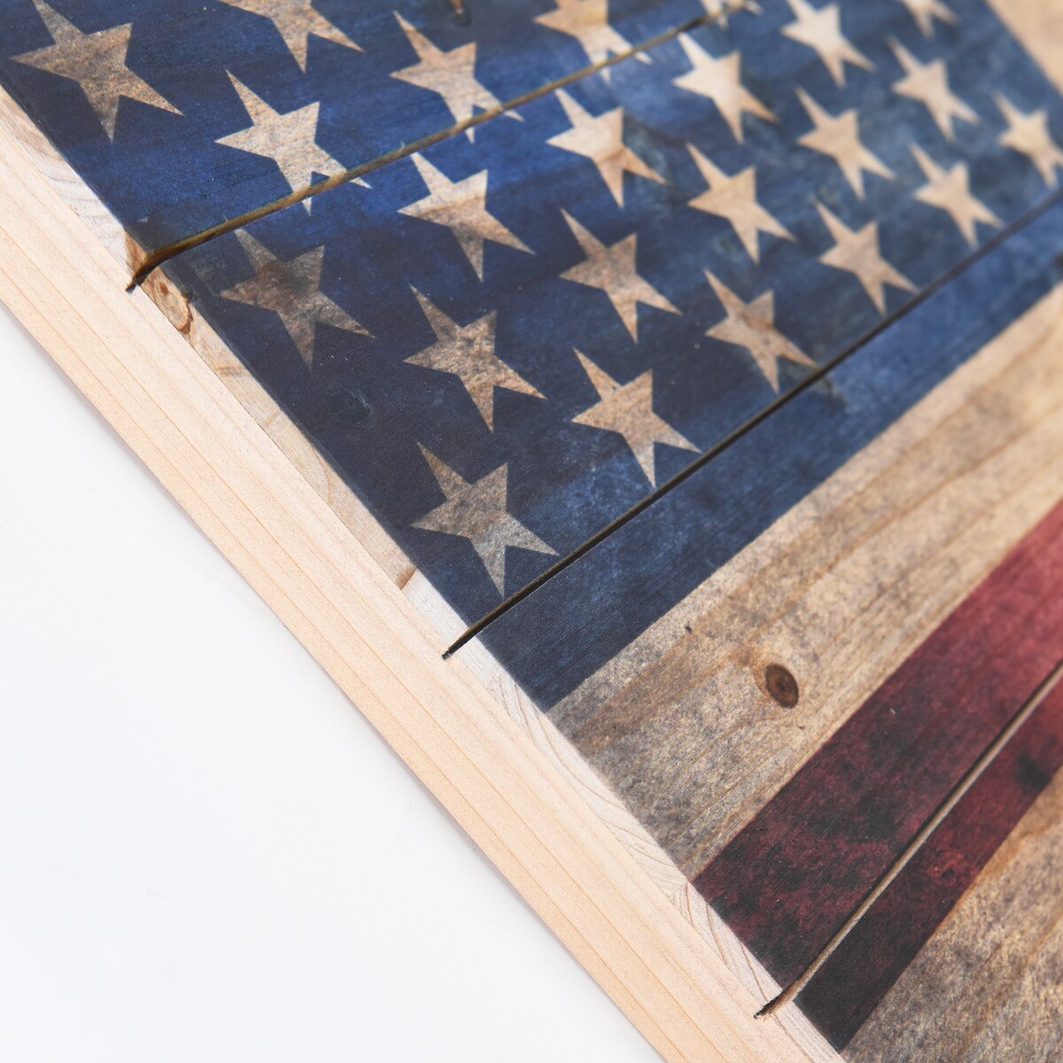 American Flag Solid Fir Wood Plank Wall Art