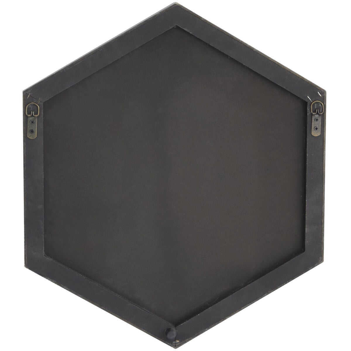 Wooden Hexagon Room Wall Mirror with Thin Minimalistic Frame - Black or Gold - CosmoLiving by Cosmopolitan