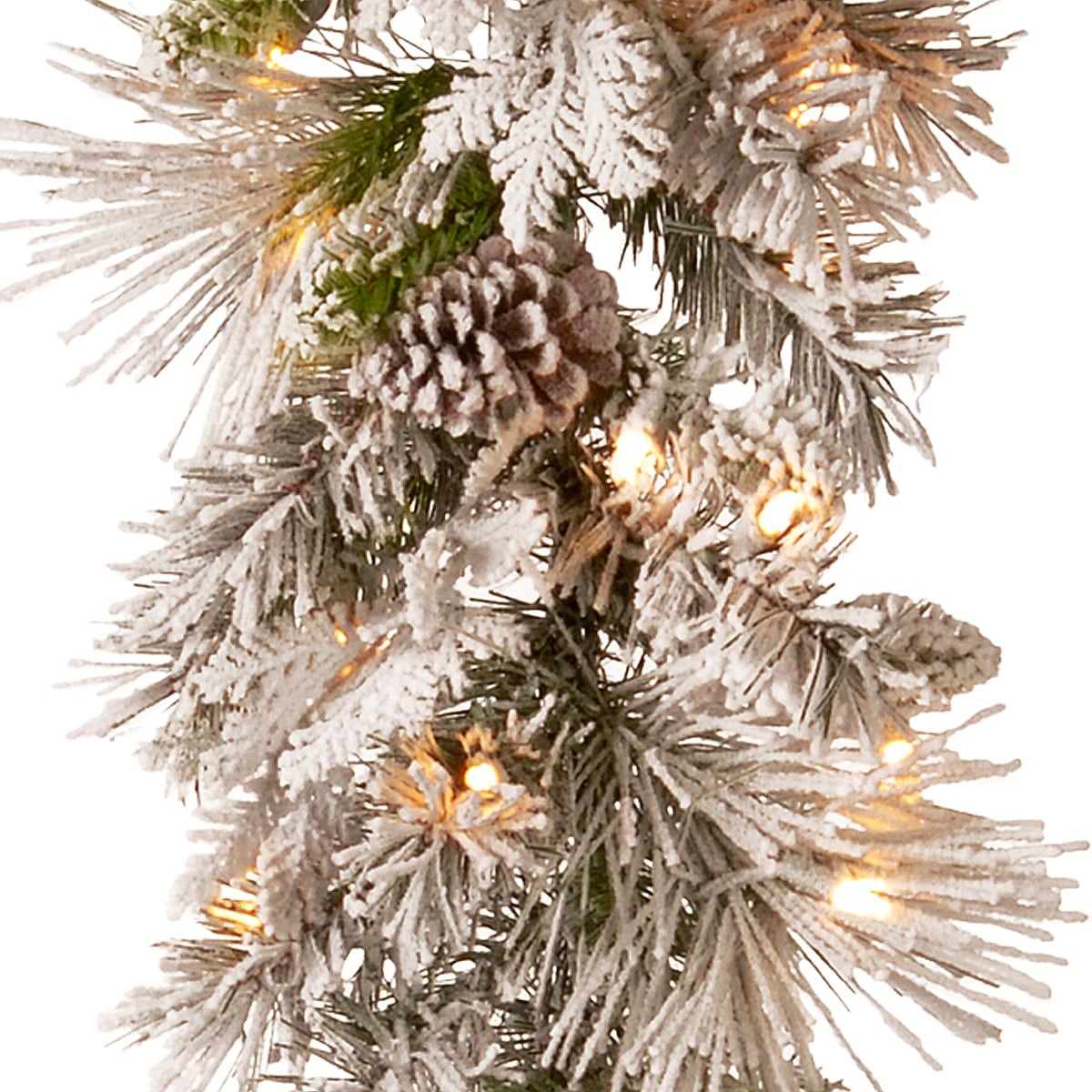 National Tree Company 9 ft. Snowy Bedford Pine Garland