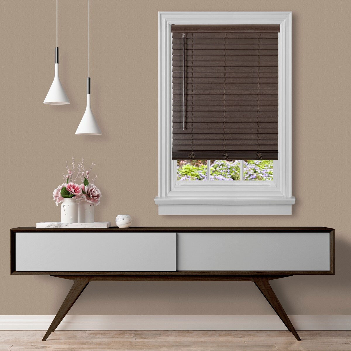 Cordless GII Madera Falsa 2 Faux Wood Blind