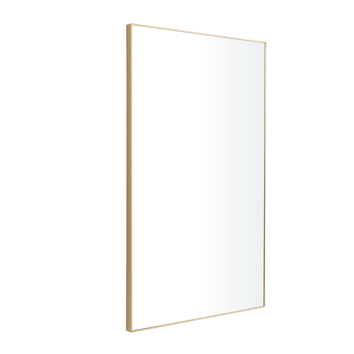 Wood Room Wall Mirror with Thin Minimalistic Frame - Black, White or Gold - Roche River Decor