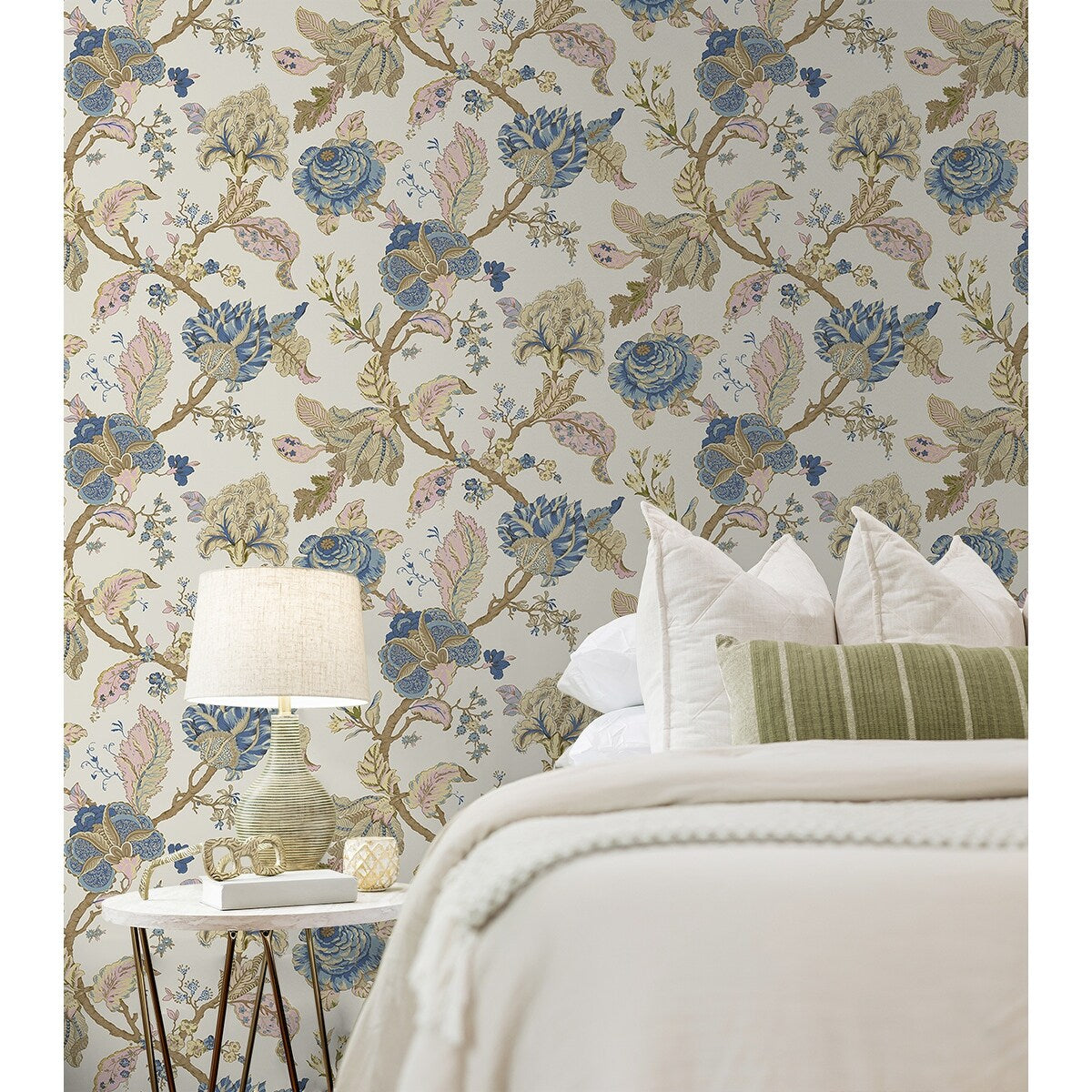 NextWall Kianna Jacobean Peel and Stick Wallpaper