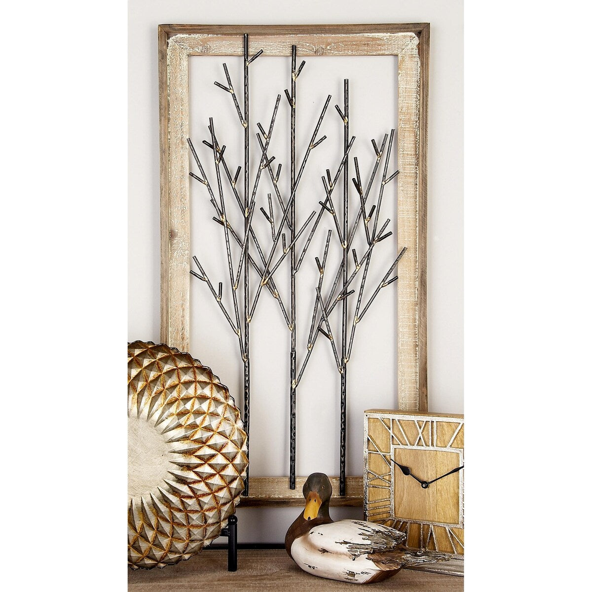 Metal Tree Home Wall Decor - Brown - Roche River Decor